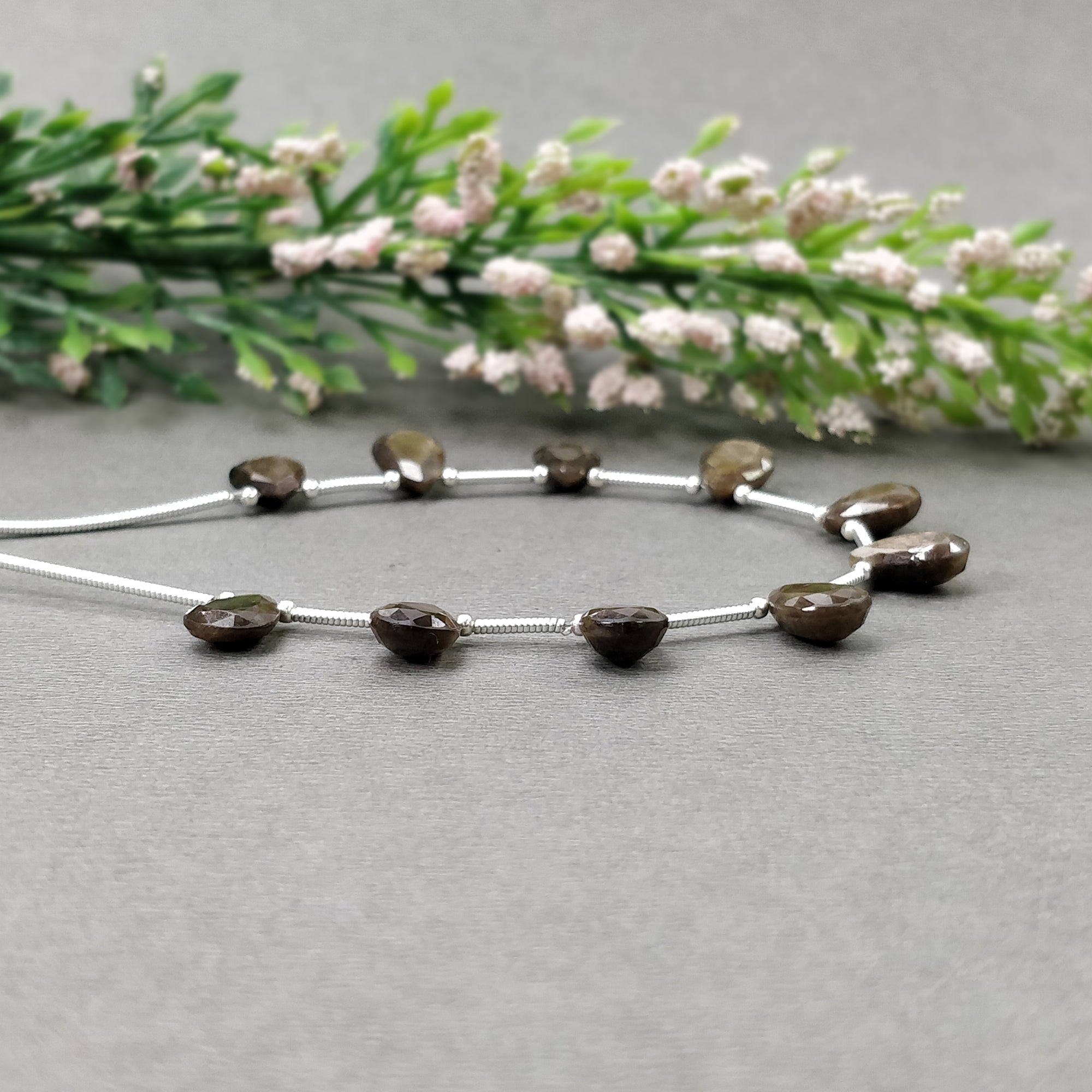 Natural Unheated Golden Brown Chocolate Sapphire Gemstone Loose Beads - 26.85cts Pear Shape Faceted 10x7mm for Jewelry Making, DIY Crafts & Beading Projects