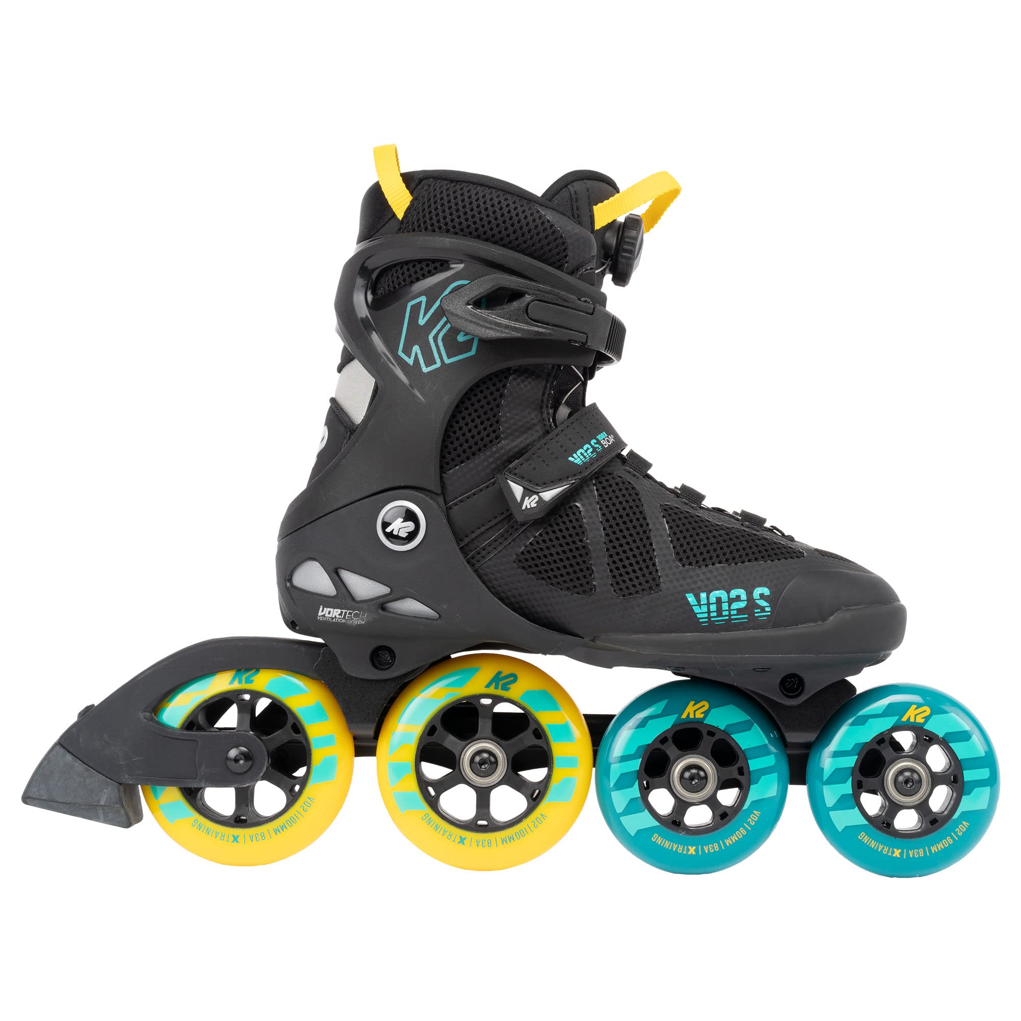 K2 VO2 S 100X BOA Unisex Inline Skates - High-Performance Adjustable Rollerblades for Men & Women | Perfect for Fitness, Speed Skating & Outdoor Recreation