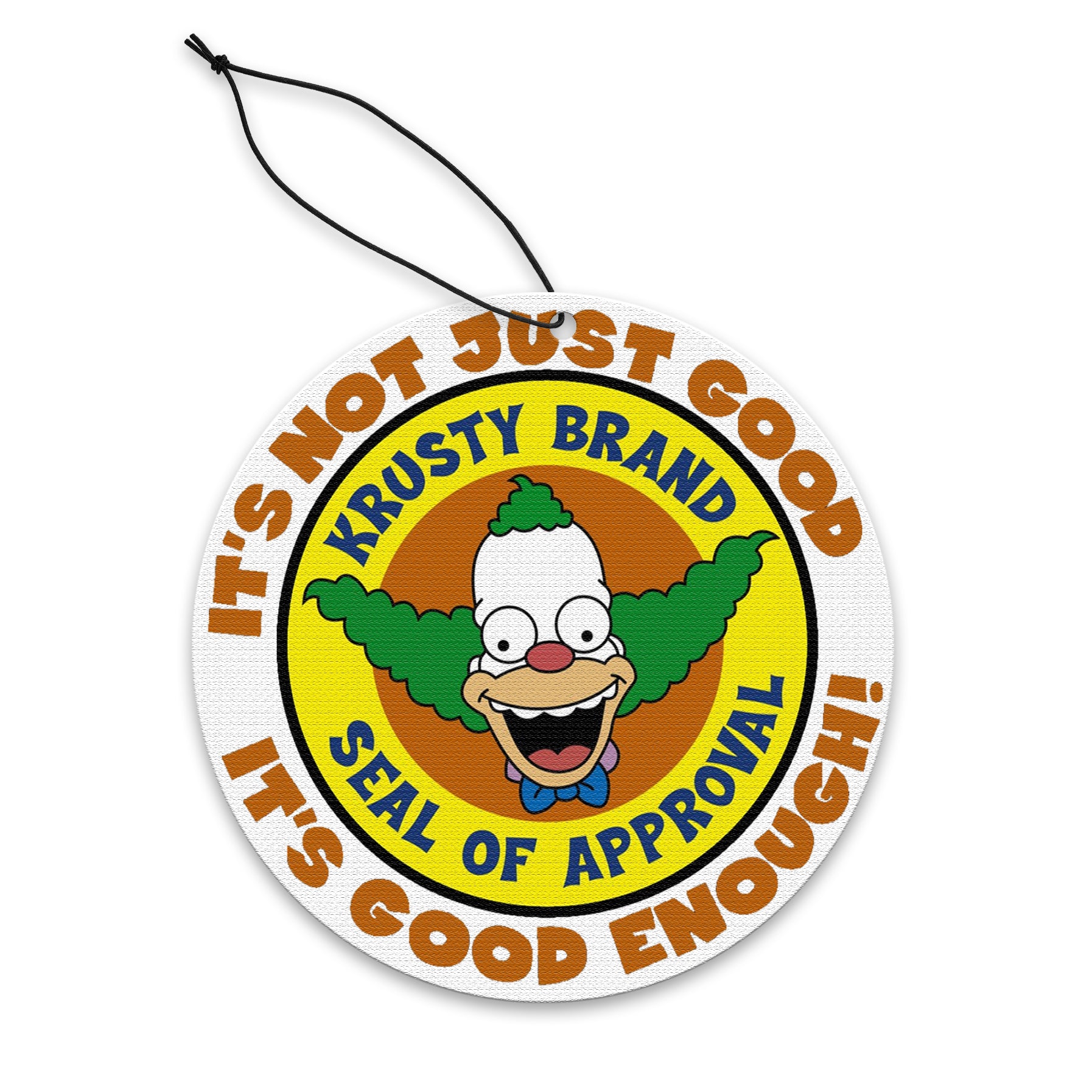 Krusty Seal of Approval Air Freshener - Car & Home Odor Eliminator - Long-Lasting Fresh Scent for Vehicles, Offices, and Living Spaces