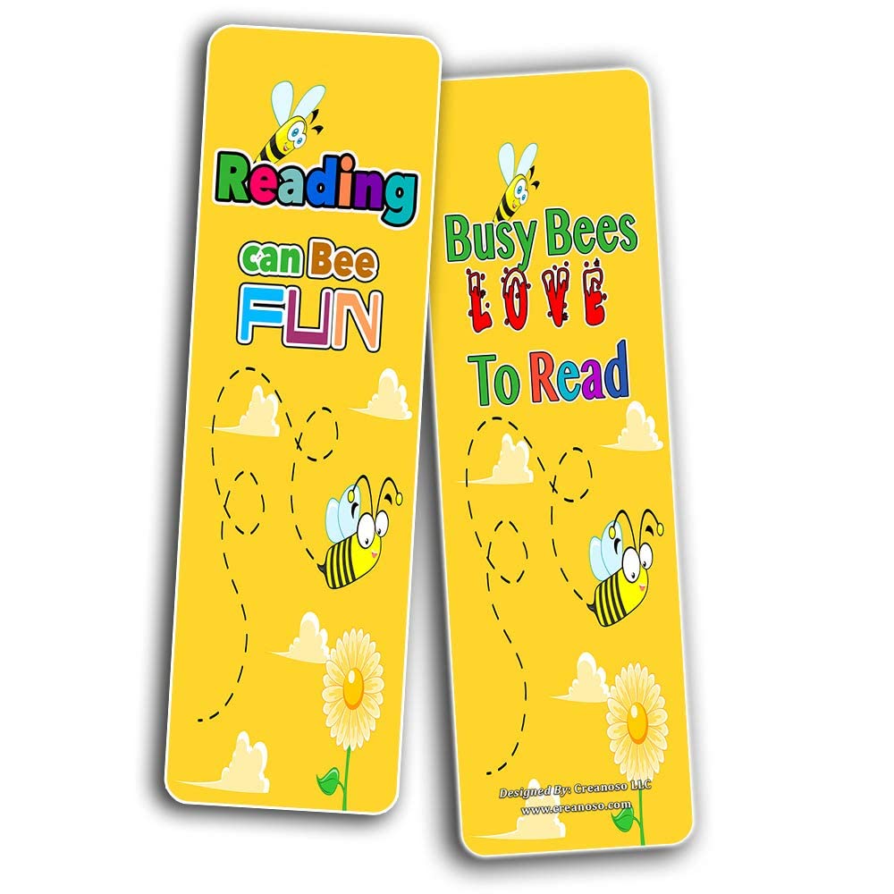 Creanoso 12-Pack Kids Bookmarks Set - Cute Premium Bookmark Gifts for Book Lovers, Men, Women & Teens - Perfect for Reading, Office Supplies & DIY Crafts - Great Stocking Stuffers & Bookworm Gifts