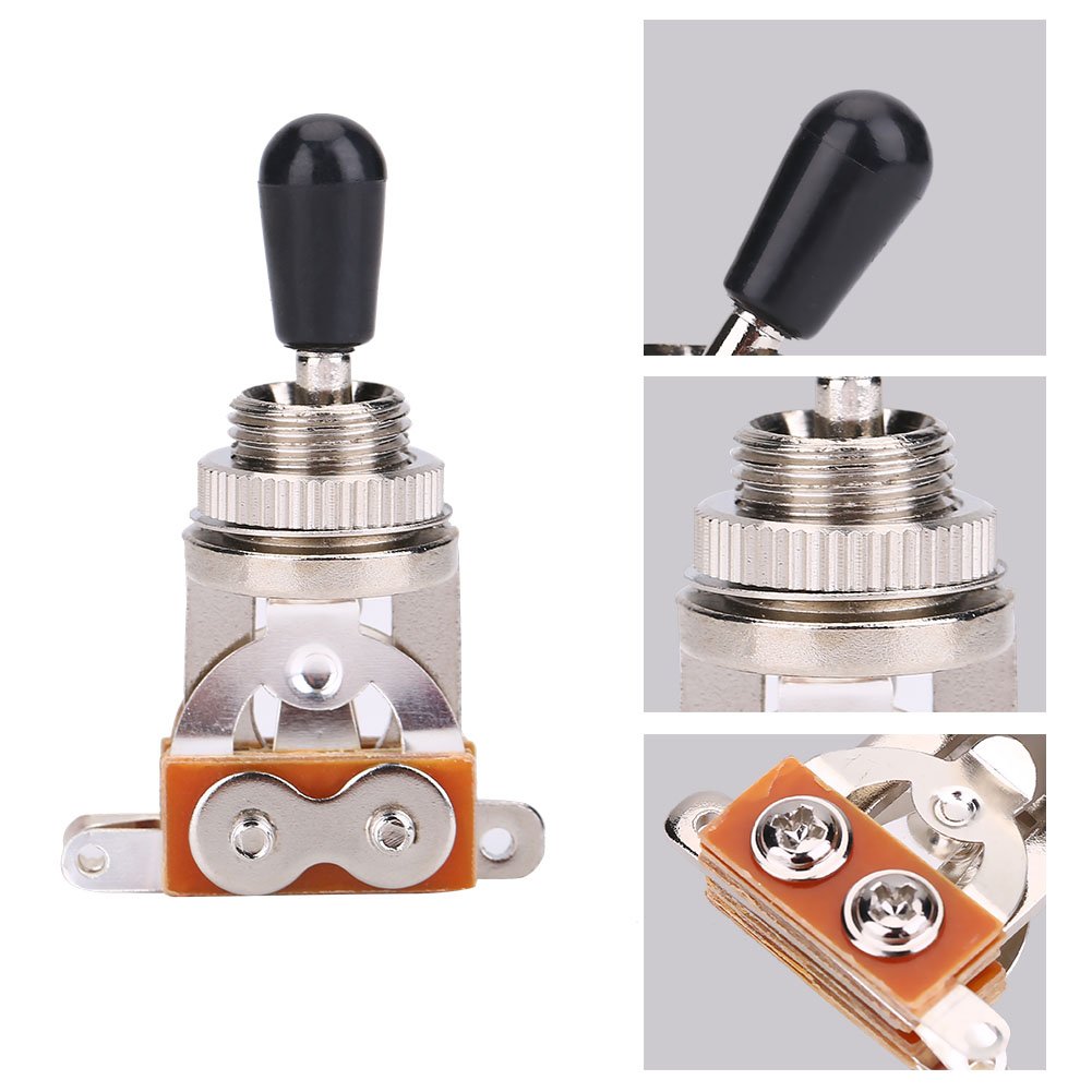 Alomejor 3-Way Guitar Pickup Selector Switch - Metal Toggle Replacement for Electric Guitar Parts | Perfect for Gibson, Fender & DIY Guitar Repairs