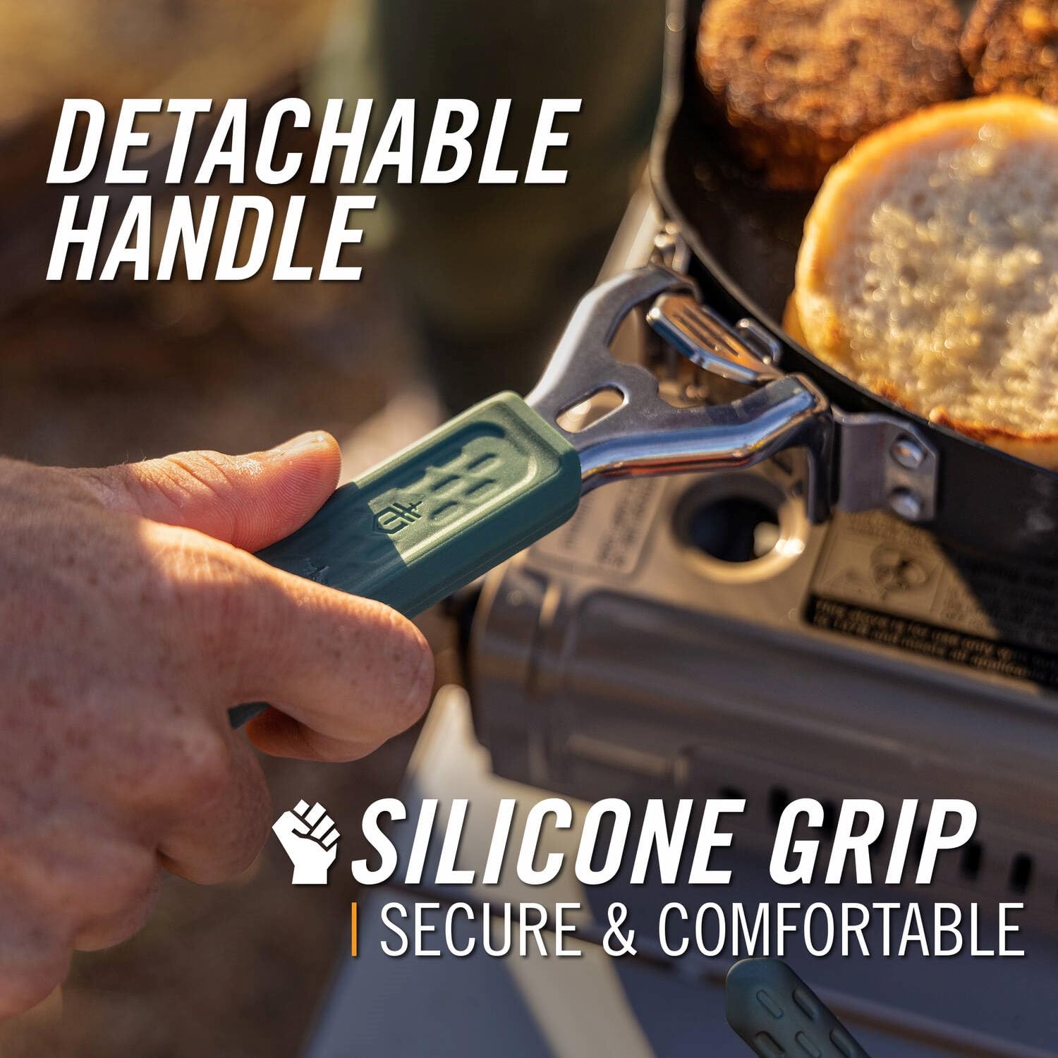 Gerber Gear ComplEAT Griddle - Portable Nonstick Camping Griddle with Detachable Handle - Premium Outdoor Cookware for Camping, Hiking & Backpacking - Perfect for Pancakes, Eggs & More