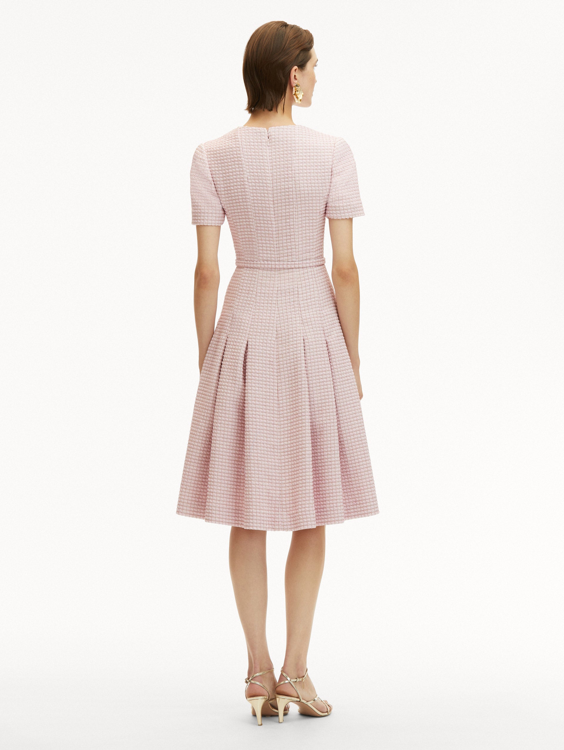 Lurex Check Tweed Dress for Women - Elegant Party & Evening Wear - Perfect for Holiday Parties, Cocktail Events & Special Occasions