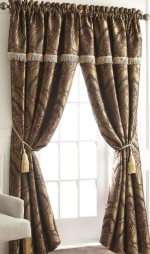 Luxury Jacquard Paisley Medallion Comforter Set - 9 Piece King Size Bedding in Burgundy & Gold | Includes Curtains for Complete Bedroom Decor | Perfect for Master Bedroom, Guest Room & Hotel Style Makeover