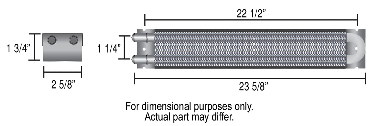 Derale 13224 Black Frame Rail Transmission Cooler - Heavy Duty Cooling for Trucks, SUVs & RVs - Perfect for Towing & Off-Road Adventures