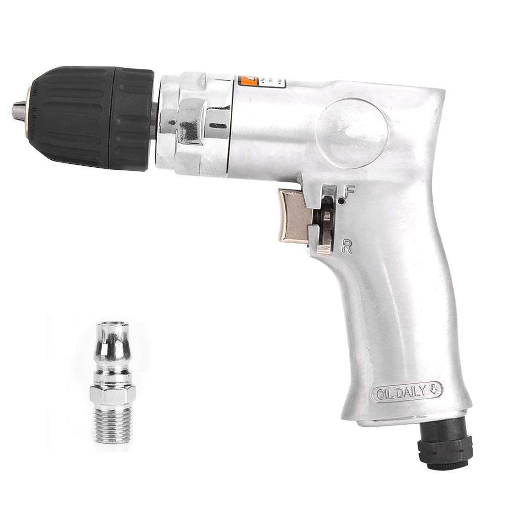 High-Speed Reversible Air Drill with Self-Locking Switch - Pistol Grip Pneumatic Tool for Metalworking, Woodworking & DIY Projects