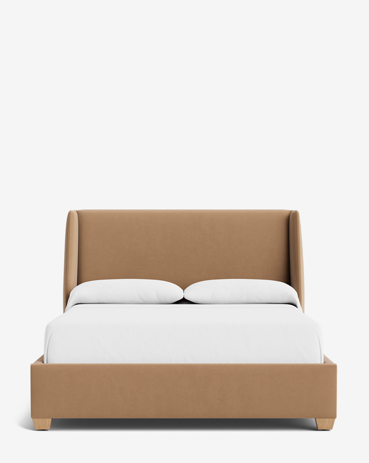 Walt Bed Low Headboard - Modern Minimalist Bed Frame for Small Spaces - Perfect for Apartments, Dorms & Guest Rooms