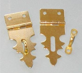 14 Pack Decorative Brass Plated Hasp with Screws - Secure Cabinets, Gates & Lockers - Rust-Resistant Hardware for Home & Garden Security