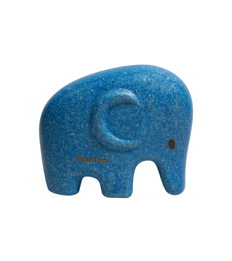 PlanToys Wooden Elephant Figurine - Eco-Friendly, Sustainable Toy for Kids & Collectors - Perfect for Playtime, Nursery Decor, and Educational Gifts