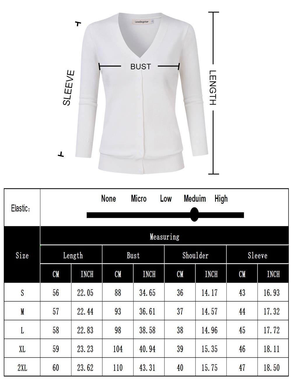 Women's 3/4 Sleeve Button Down Sweater Cardigan - Soft Knit Open Front Long Cardigan for Women - Perfect for Office, Casual Outfits & Fall Layering