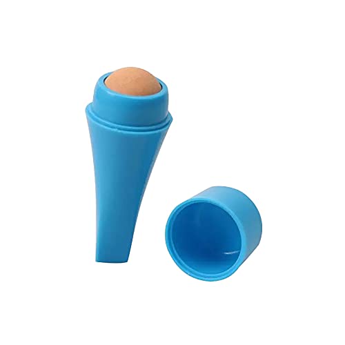 Volcanic Oil-Absorbing Face Roller for Acne & Pore Minimizing - Reusable Facial Cleansing & Skincare Beauty Tool - At-Home Spa & Travel Essential - Sky Blue - Perfect for Oily Skin & Blackhead Removal