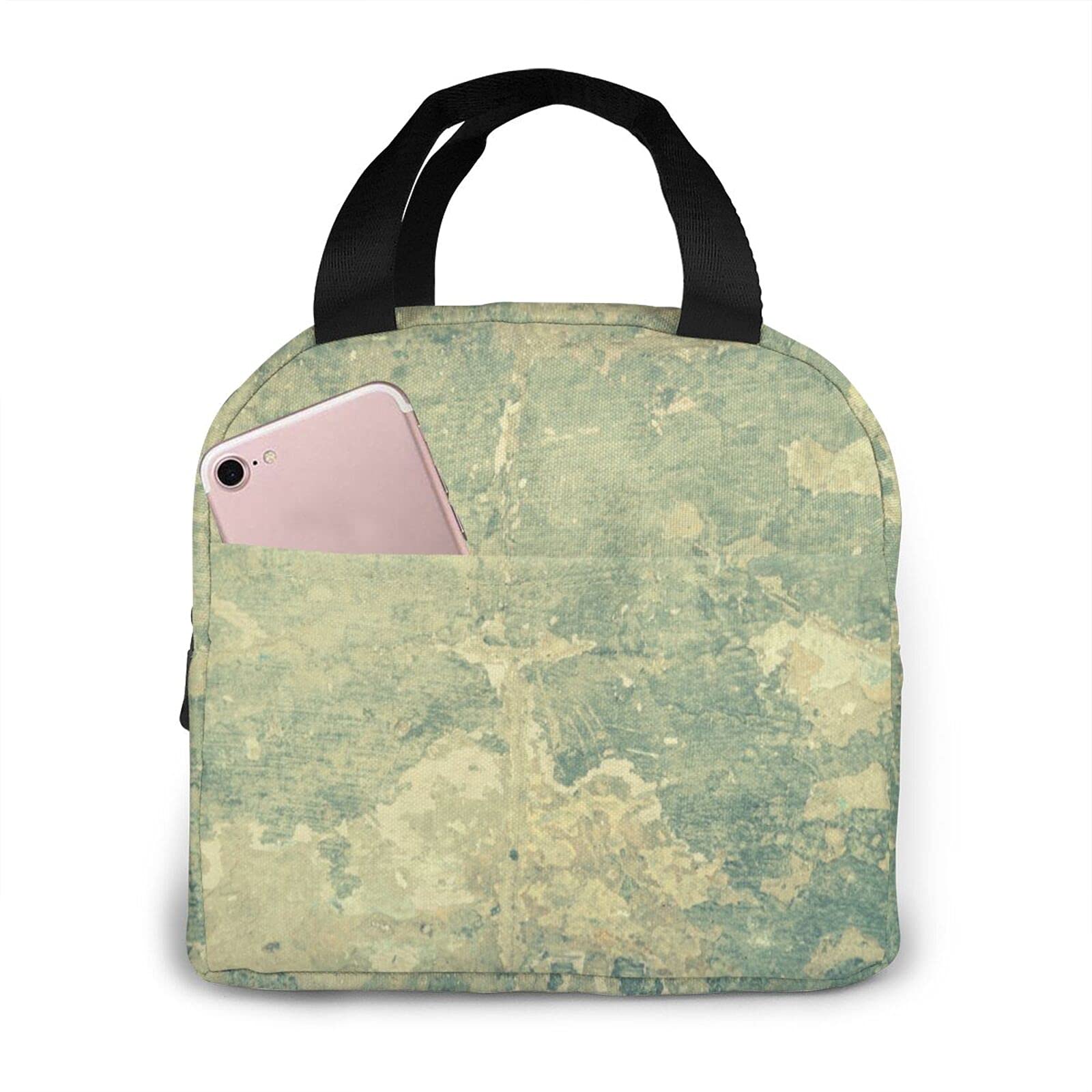 Insulated Lunch Bags for Women & Kids - Leakproof Reusable Lunch Tote with Abstract Broken Wall Design for Work, School, Office & Outdoor Picnics | Perfect for Meal Prep, Commuting & Travel