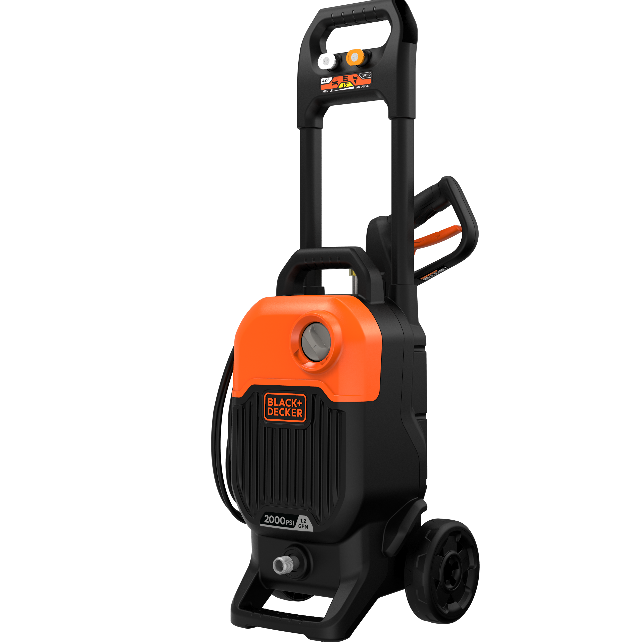 2,000 MAX PSI 1.2 GPM Electric Cold Water Pressure Washer - Powerful Cleaning for Driveways, Decks, Patios & Outdoor Surfaces