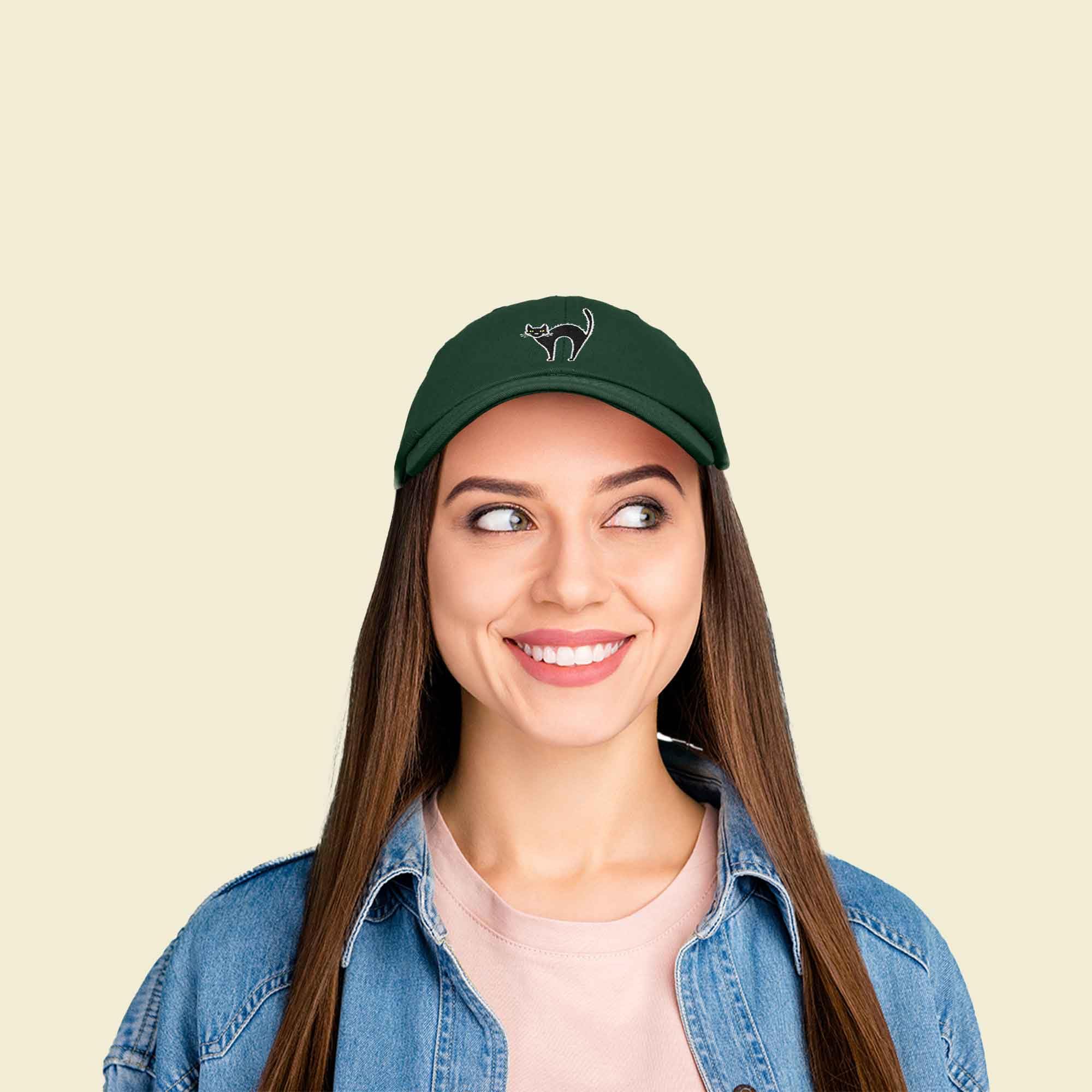 Black Cat Baseball Cap for Women - Cute Halloween Hat with Ears - Perfect for Costume Parties, Cosplay & Everyday Wear
