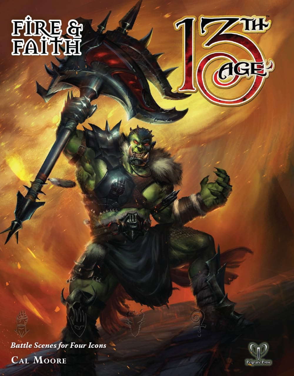 Pelgrane Press Fire & Faith: Epic Battle Scenes for Four Icons - Perfect for Tabletop RPG Campaigns & Fantasy Gaming Adventures