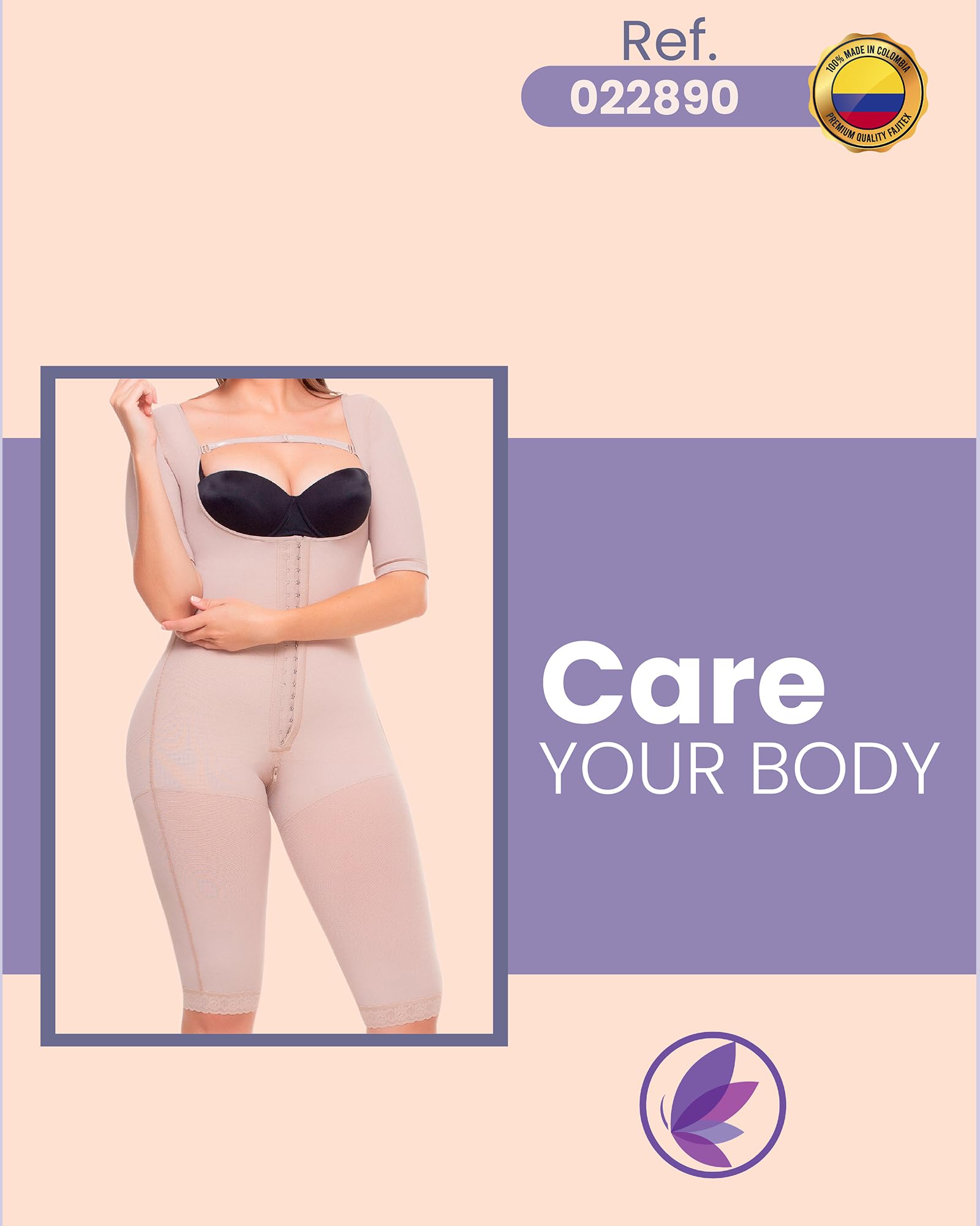 Colombian Faja Shapewear with Butt Lifter - Post Surgery BBL Faja & Compression Garment for Women After Liposuction - Perfect for Body Contouring, Waist Training, and Postpartum Recovery