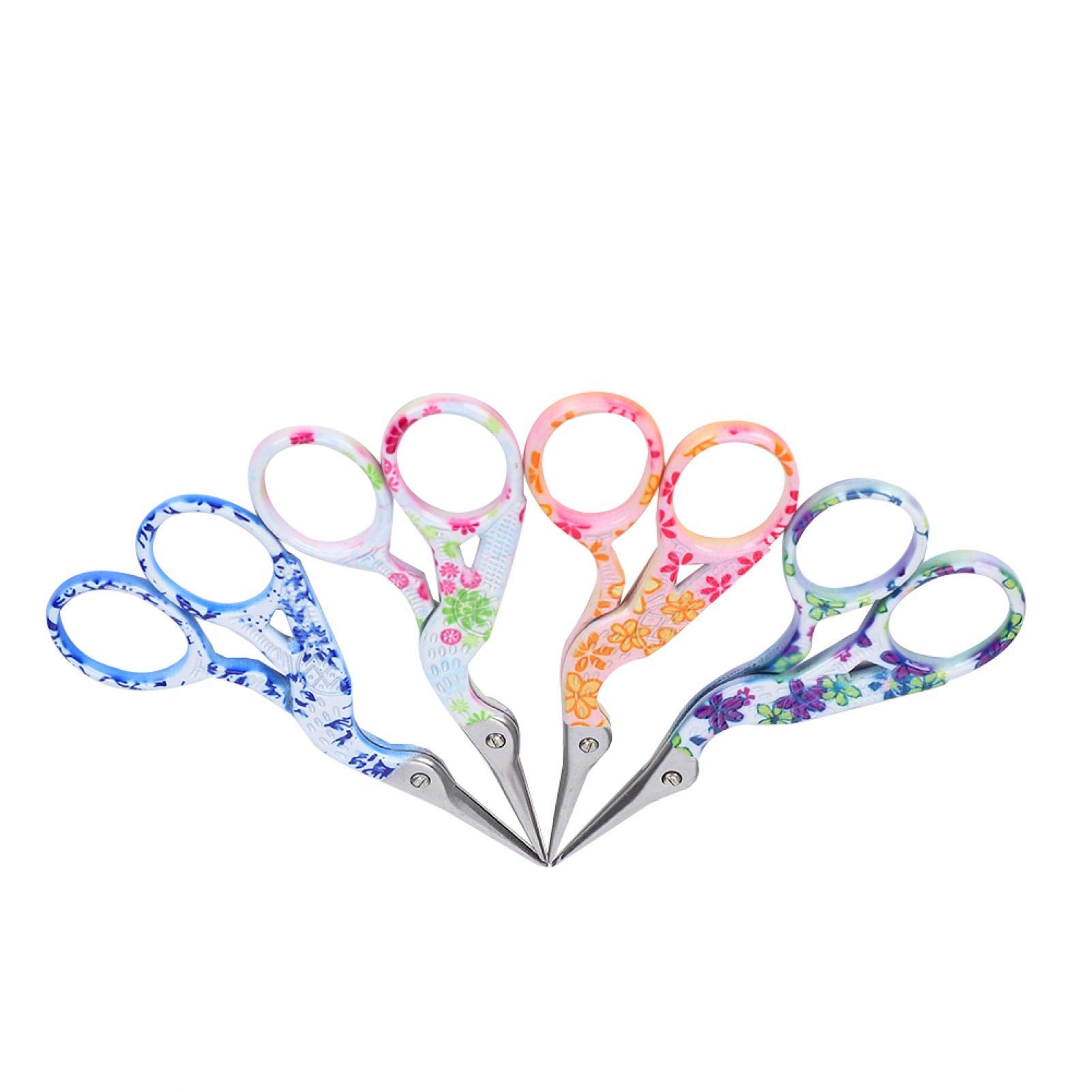 Vintage Stork-Shaped Embroidery Scissors Set - 4Pcs 3.5 Inch Unique Crane Design Sewing Scissors for Needlework, Quilting & Crafting - Perfect for DIY Projects, Fabric Cutting & Handmade Gifts