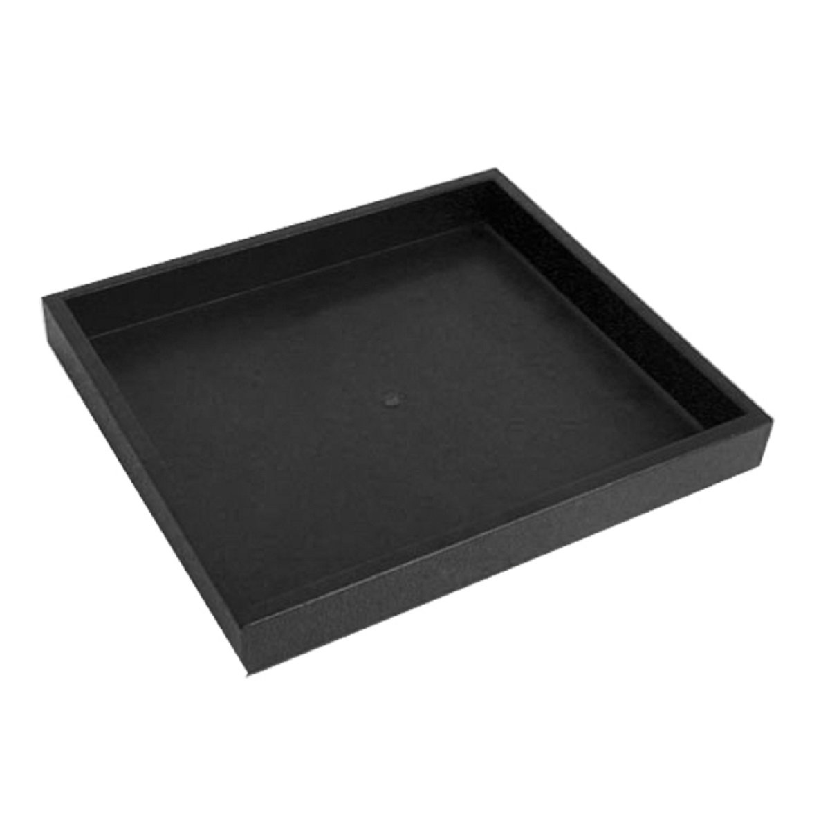 Half Size Black Stackable Plastic Tray 1 Inch - Durable Organizer for Kitchen, Bathroom, Office & Garage Storage - Perfect for Utensils, Cosmetics, Tools & Small Items