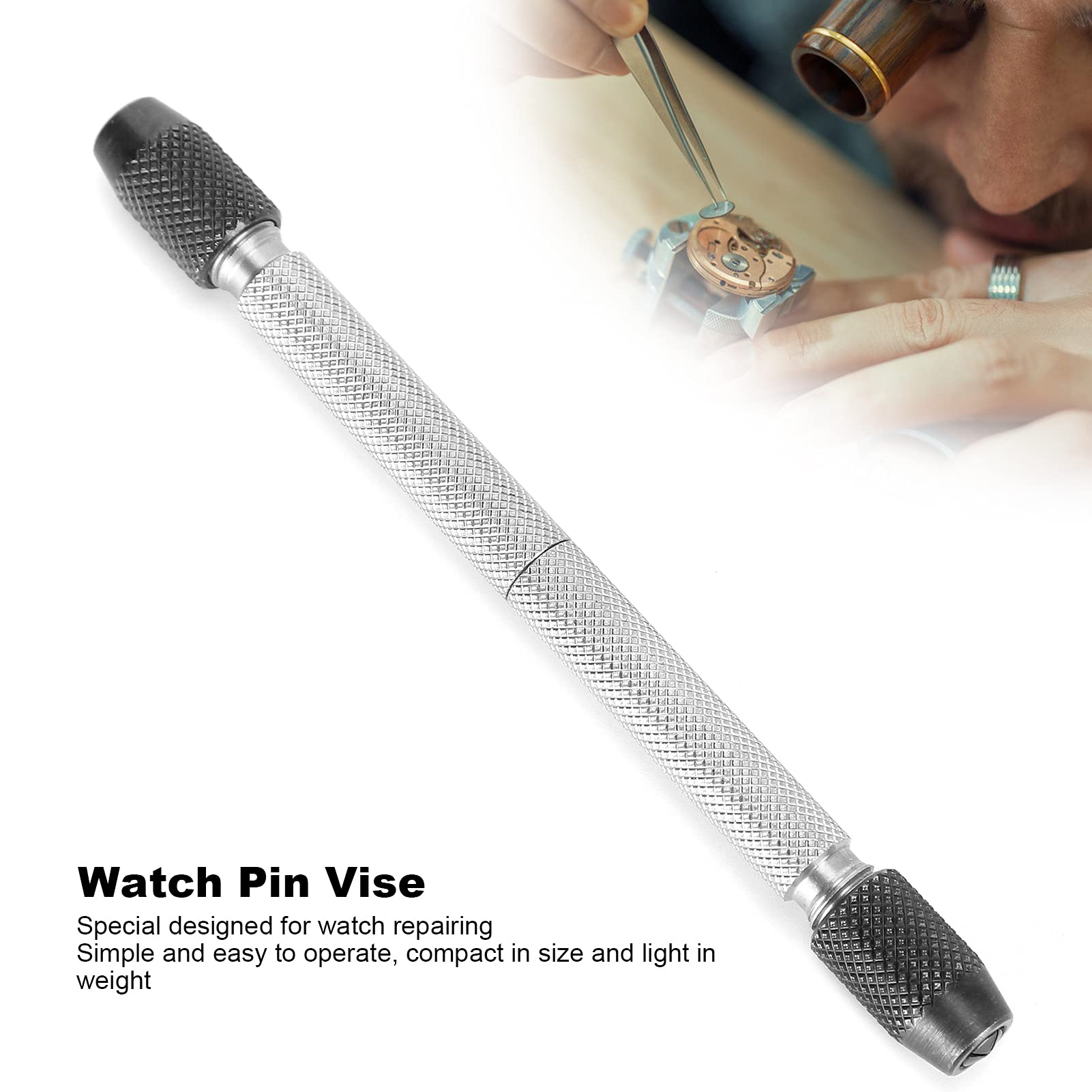Professional Watch Pin Vise & Hand Drill Tool Kit - Precision Watch Repair Tool for Watch Stems, Pins & Jewelry Repair | Ideal for Watchmakers, Jewelers & DIY Enthusiasts