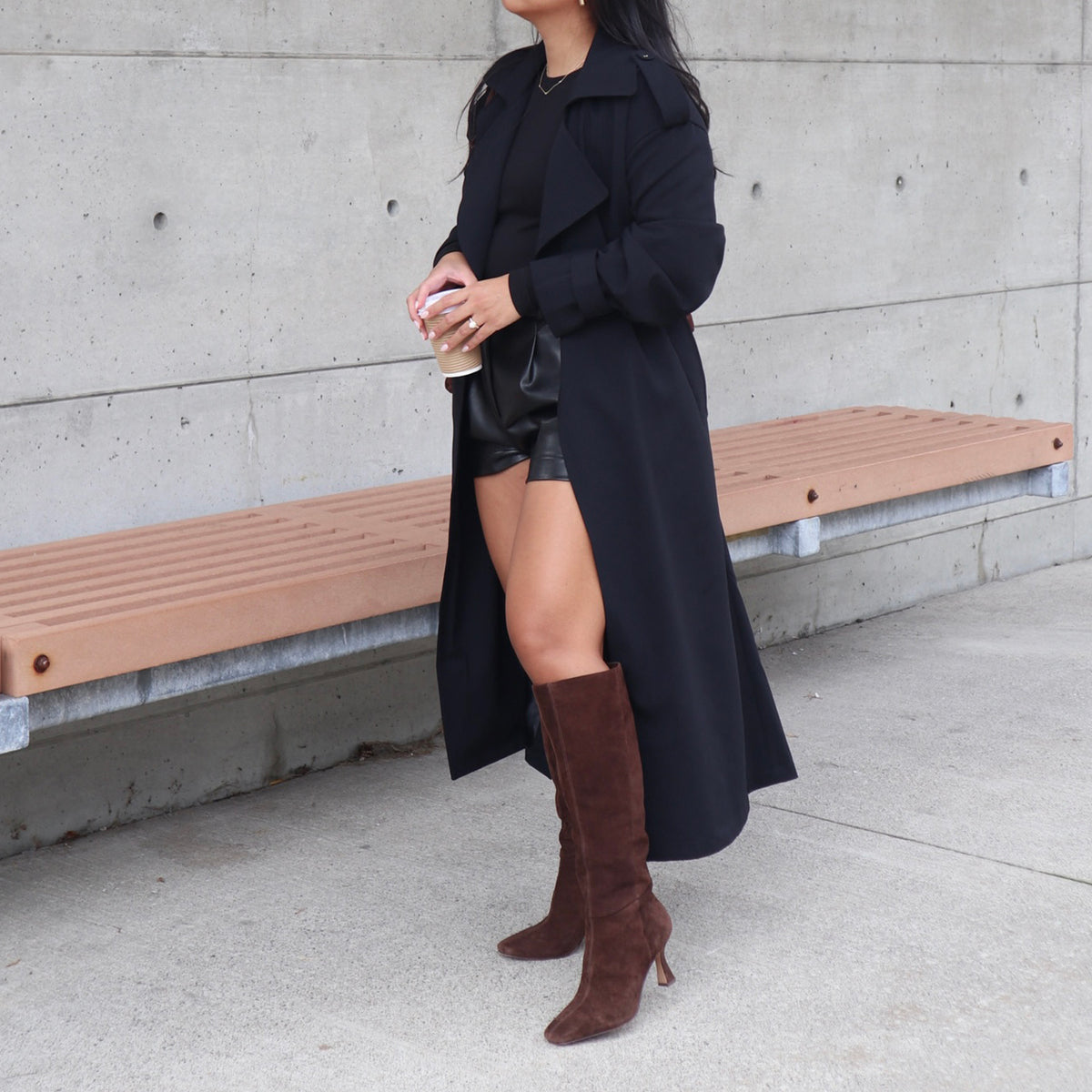 GYRA Wide Calf Boots for Women - DK Brown Suede Leather Ankle Boots for Comfort & Style - Perfect for Fall, Winter & Casual Outfits