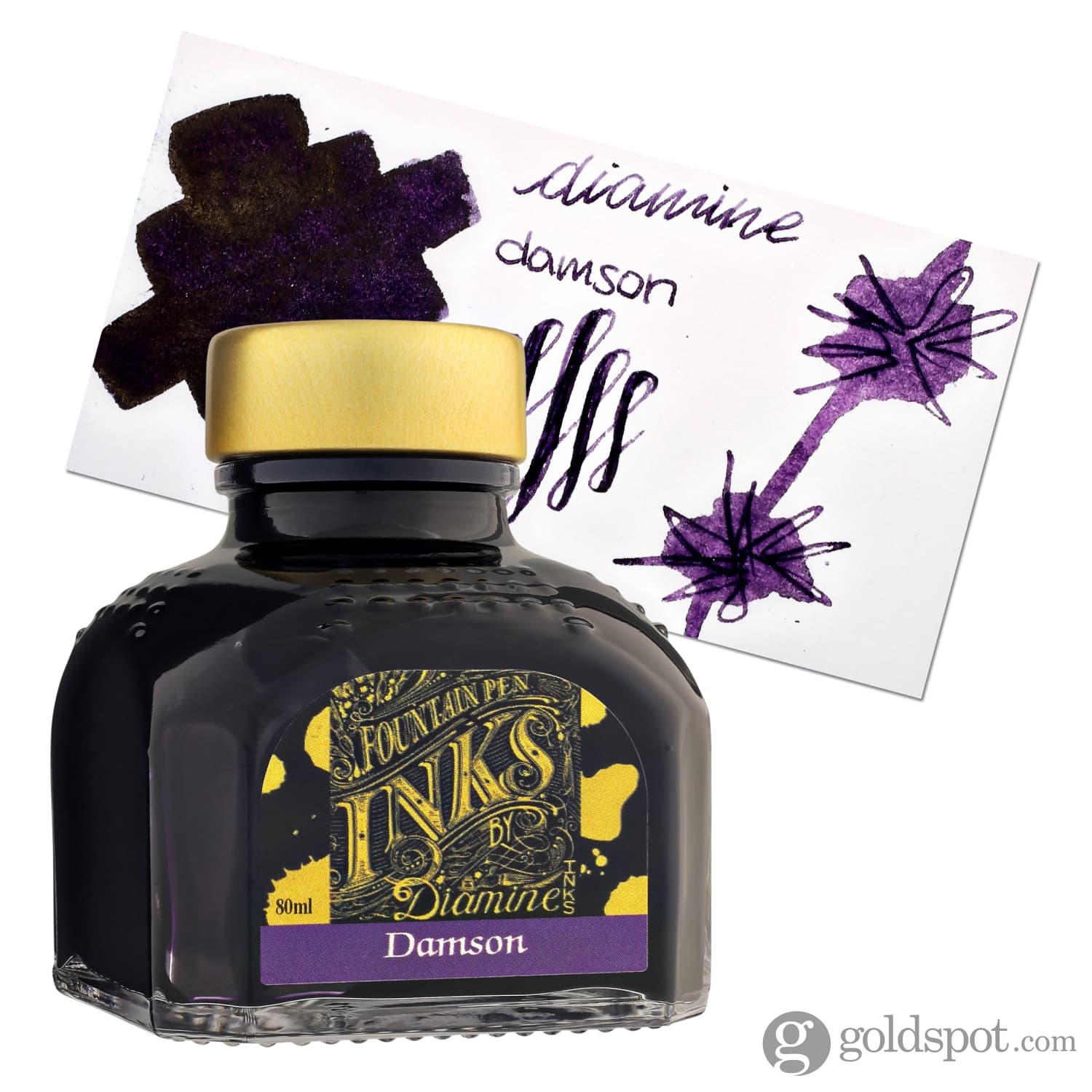 Diamine Classic Bottled Ink - Damson Dark Lilac Purple Fountain Pen Ink for Calligraphy, Writing & Art | Premium Quality, Long-Lasting, Smooth Flow | Perfect for Journals, Letters & Creative Projects