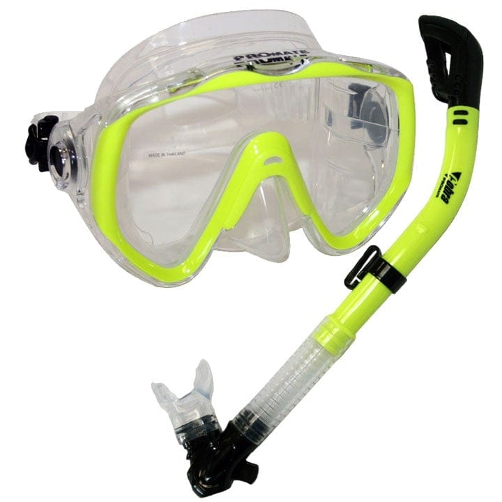 Premium Snorkeling Scuba Diving Mask Set with Dry Snorkel - Anti-Fog, Leak-Proof Design for Adults & Kids - Perfect for Ocean Adventures, Beach Vacations & Underwater Exploration (Model: SCS0029)