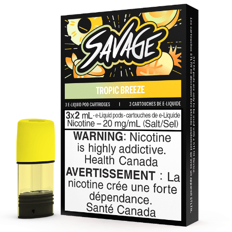 Tropic Breeze Savage STLTH Pods - Bold Flavor Salt Nicotine Vape Pods for STLTH Device | Refillable Vape Pods for Smooth & Strong Hits | Perfect for On-the-Go Vaping & All-Day Use