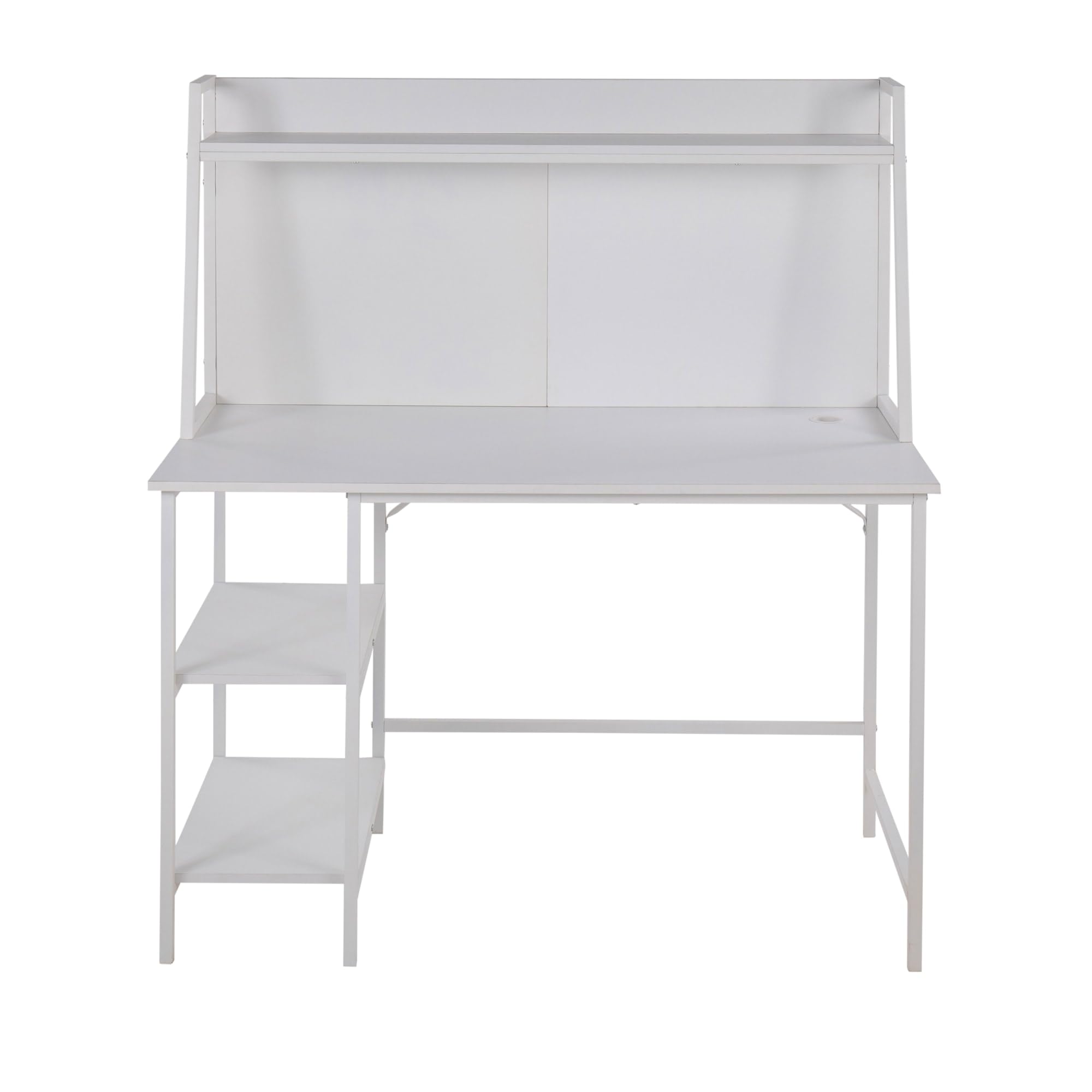LumiSource Geo Shelf Desk - Modern Home Office & Computer Desk with Storage, Small Space Bedroom & Gaming Desk - Perfect for Work, Study & Gaming Setup