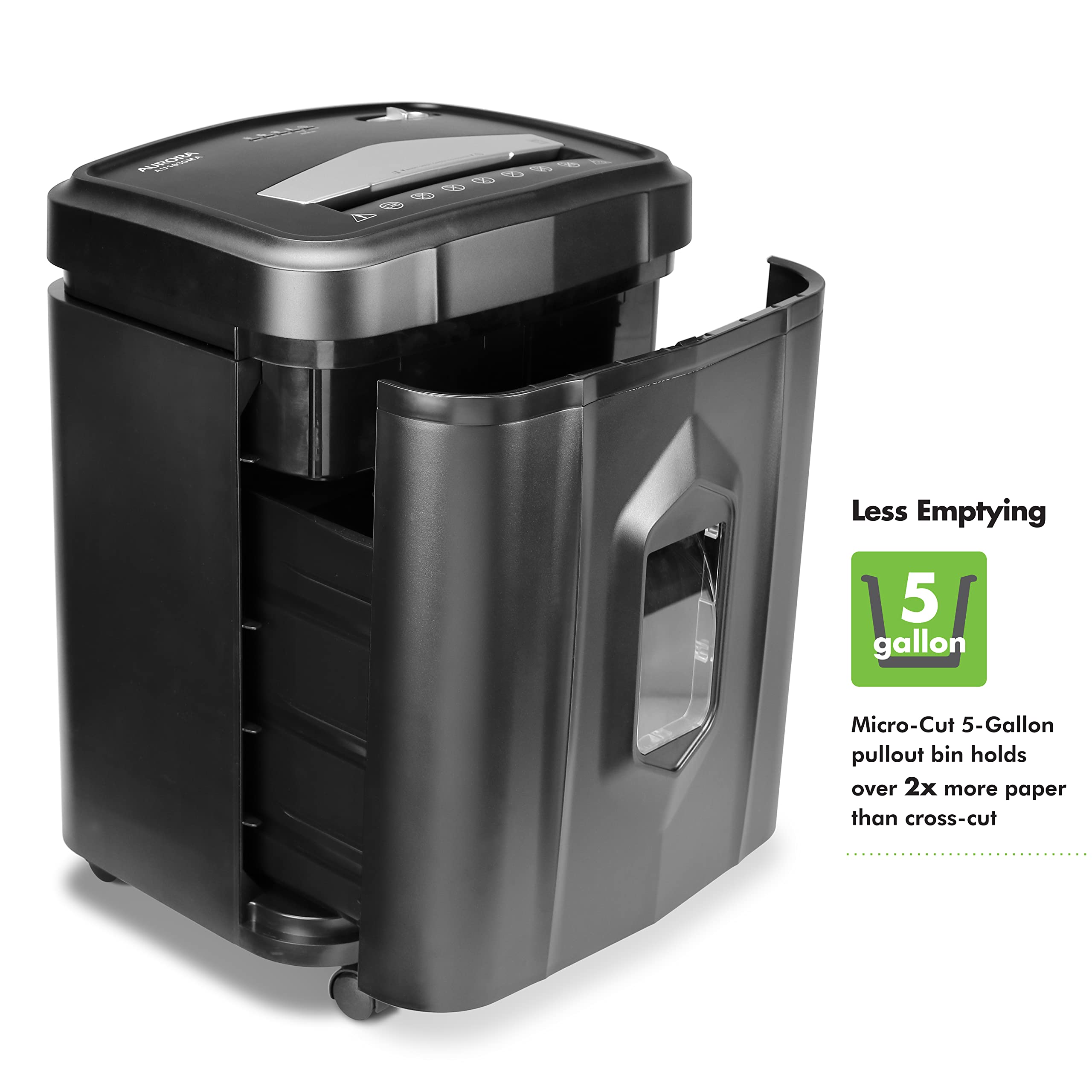 Aurora AU1630MA 16-Sheet Micro-Cut Paper Shredder with CD/Credit Card Slot - Anti-Jam Technology, 10-Min Continuous Runtime - Ideal for Home Office & Small Business Document Security