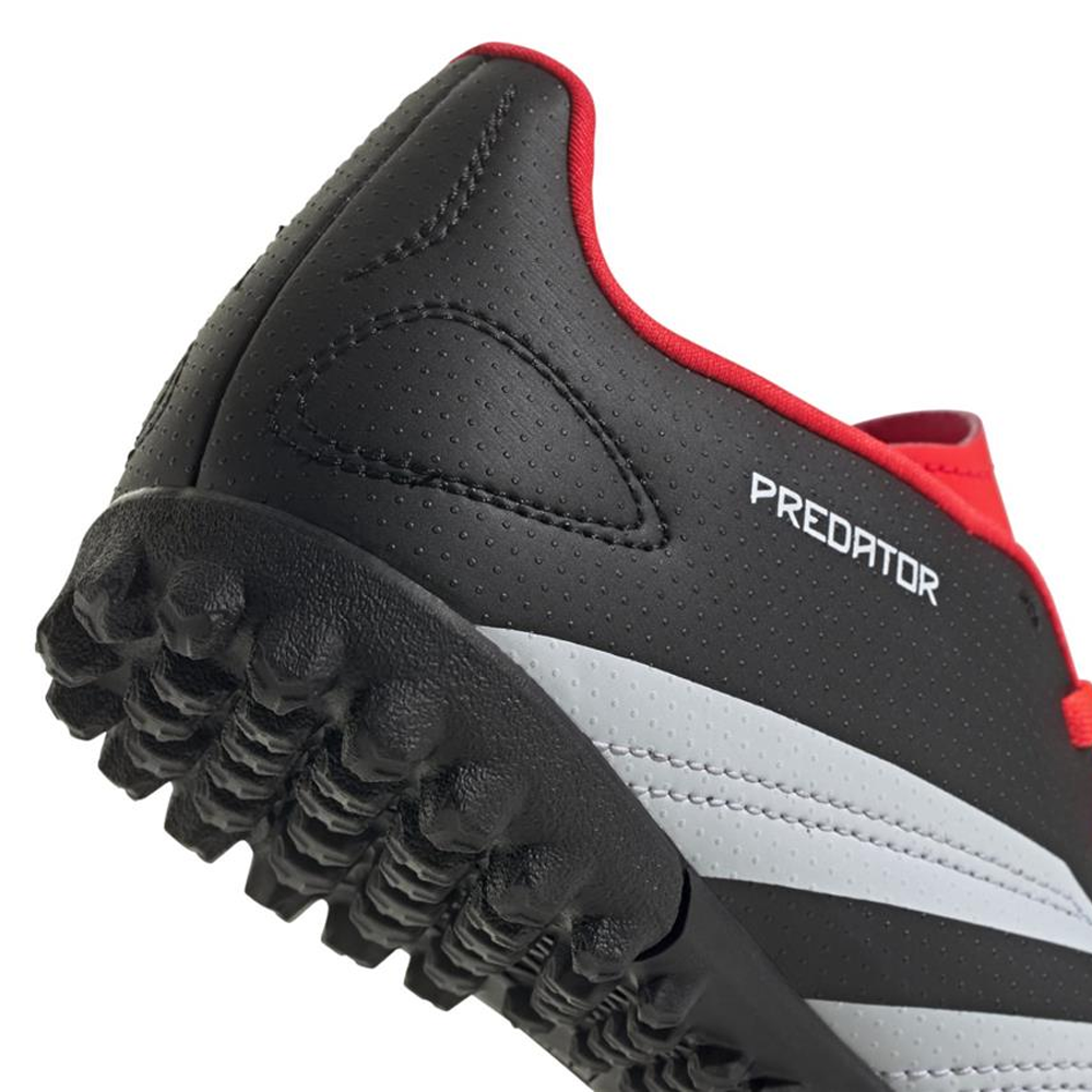 Adidas Jr. Predator Club Turf Soccer Shoes for Kids - Core Black/White - Youth Soccer Cleats for Artificial Grass - Perfect for Training & Matches