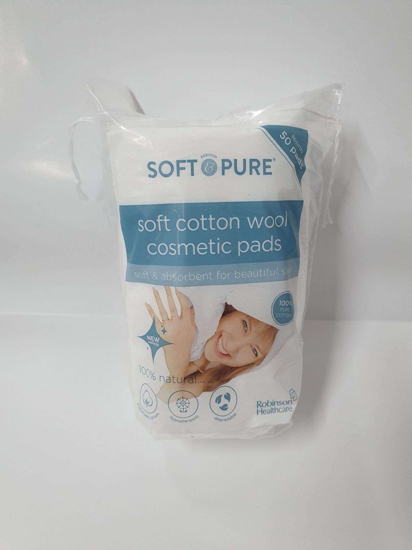 Soft & Pure Oval Cotton Pads for Makeup Removal & Skincare - 50 Count | Gentle on Skin, Perfect for Daily Facial Cleansing & Nail Polish Application