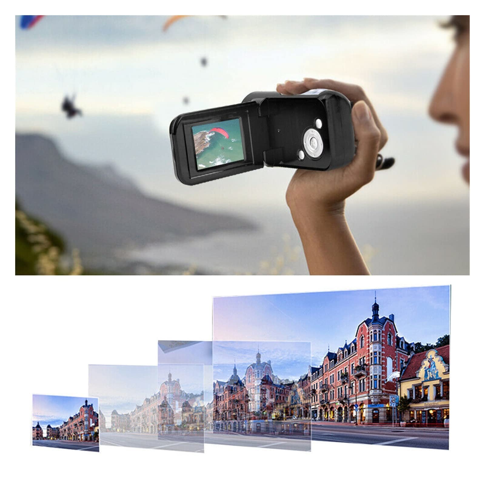 BODORME 16MP HD Video Camera with 2inch LCD, 16X Digital Zoom - Portable Camcorder for Wedding, Vlogging, Travel & Home Movies (Rosso Red) - Perfect for YouTube, Family Events & Outdoor Adventures