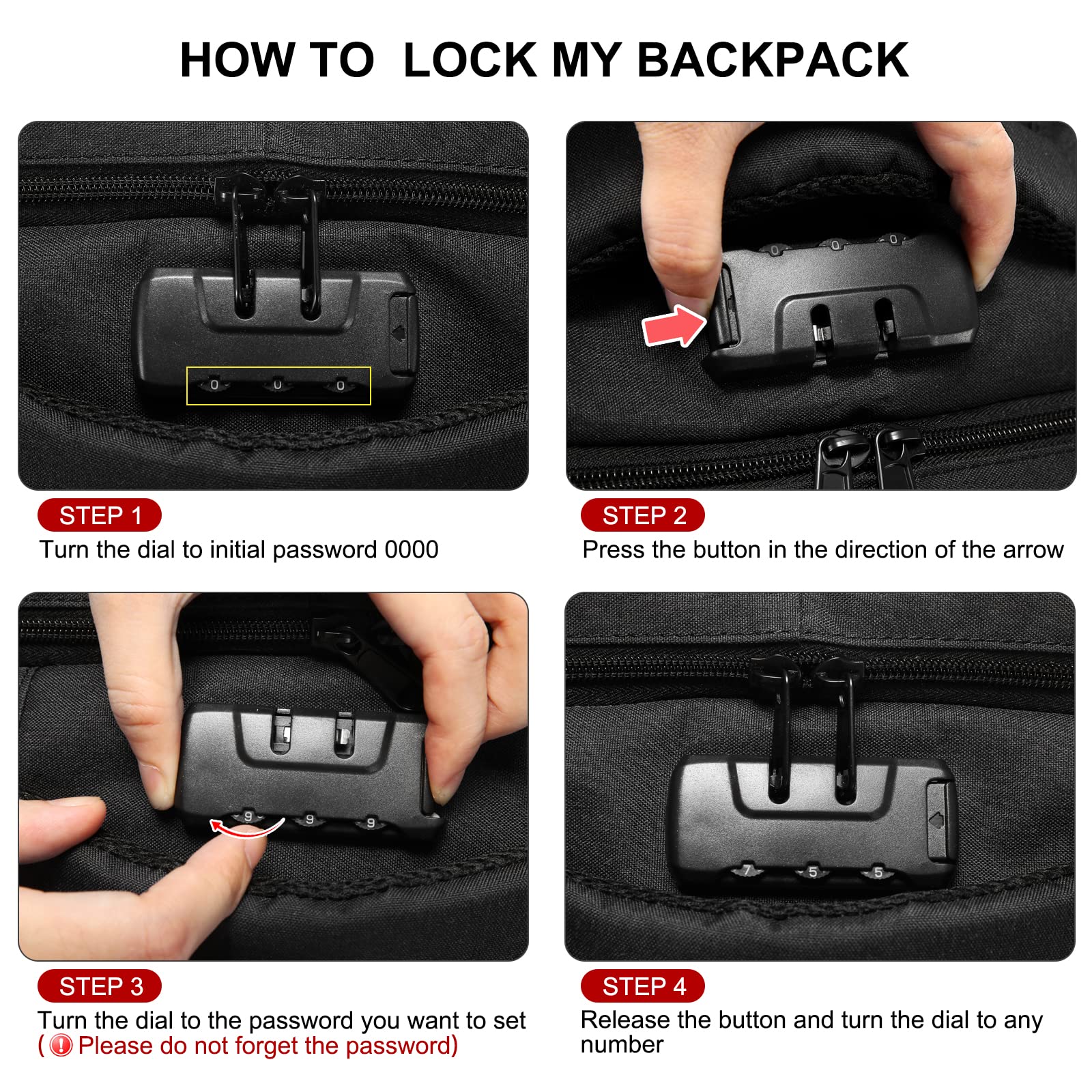 LOVEVOOK 17 Inch Waterproof Anti-Theft Laptop Backpack with USB Charging Port & Lock - Lightweight Business Travel Backpack for Men & Women, College Students (Black & Purple) - Perfect for Work, School, Airplane & Daily Commute