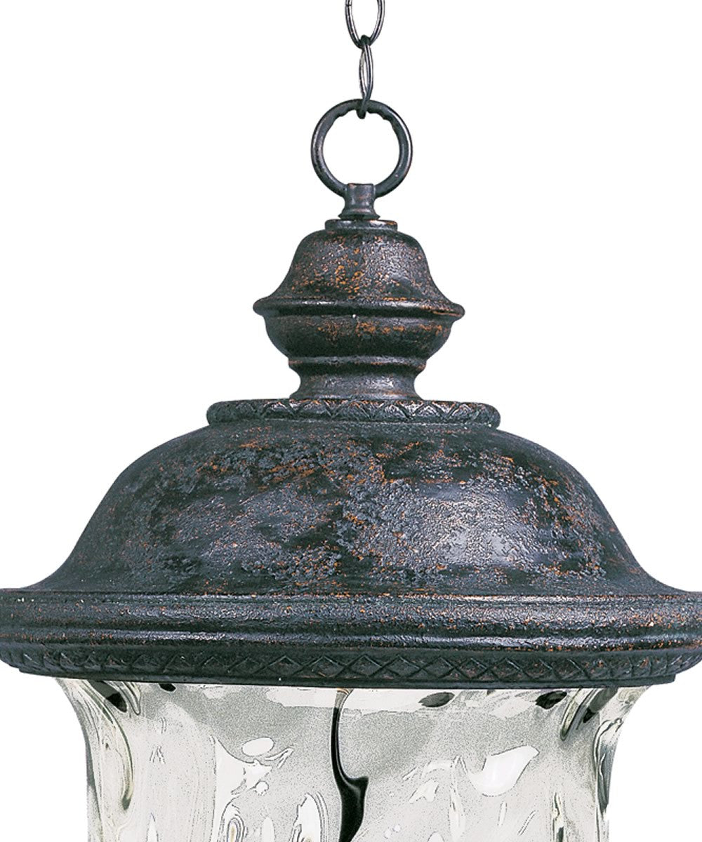 14W Carriage House Vivex 3-Light Outdoor Hanging Lantern in Oriental Bronze - Perfect for Porch, Patio, and Garden Lighting