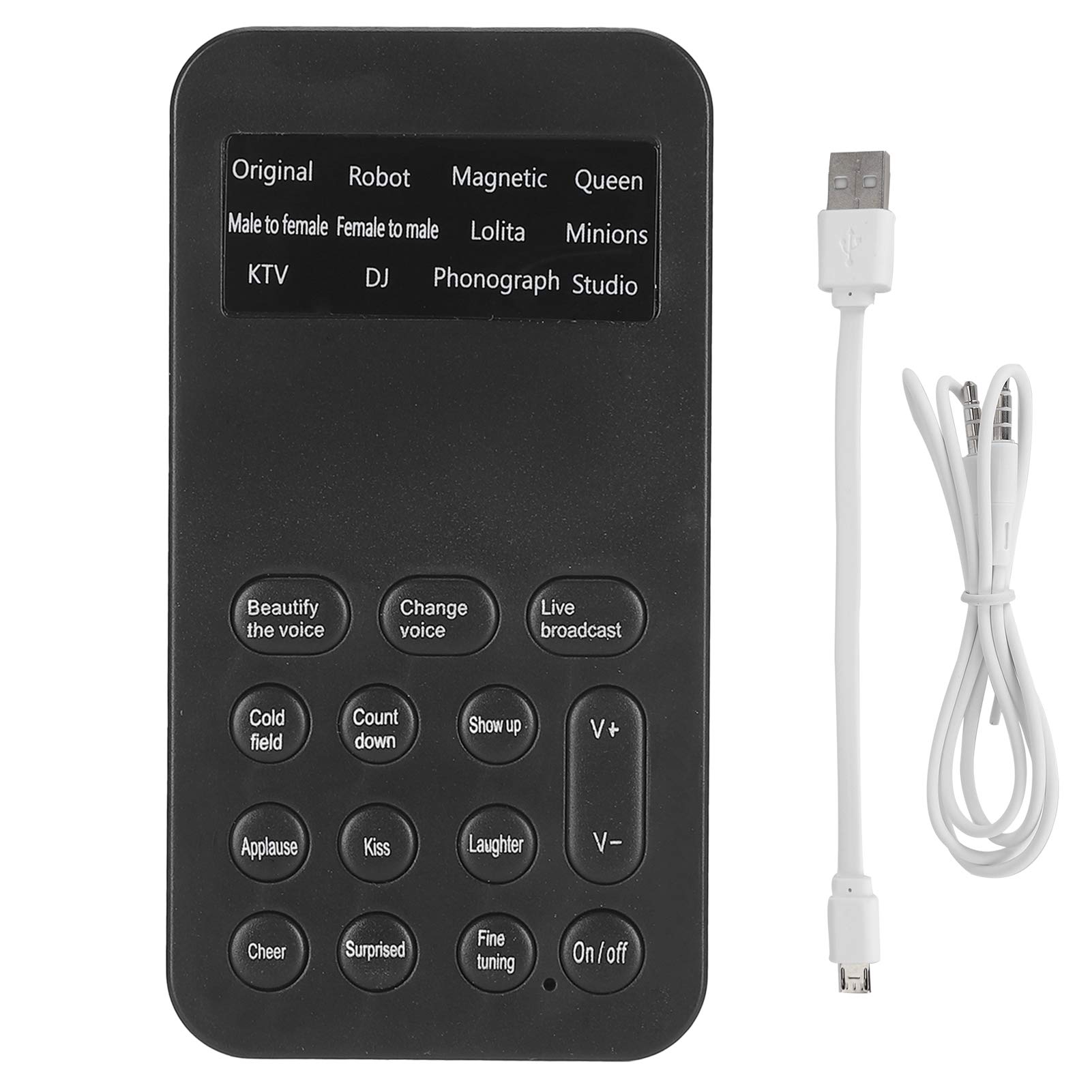 Universal Mini Sound Changer - Male to Female Voice Modifier for Live Streaming & Gaming | Handheld Microphone Voice Changer with USB Connectivity for PC, Phone & Computer | Perfect for Podcasts, Karaoke & Online Meetings