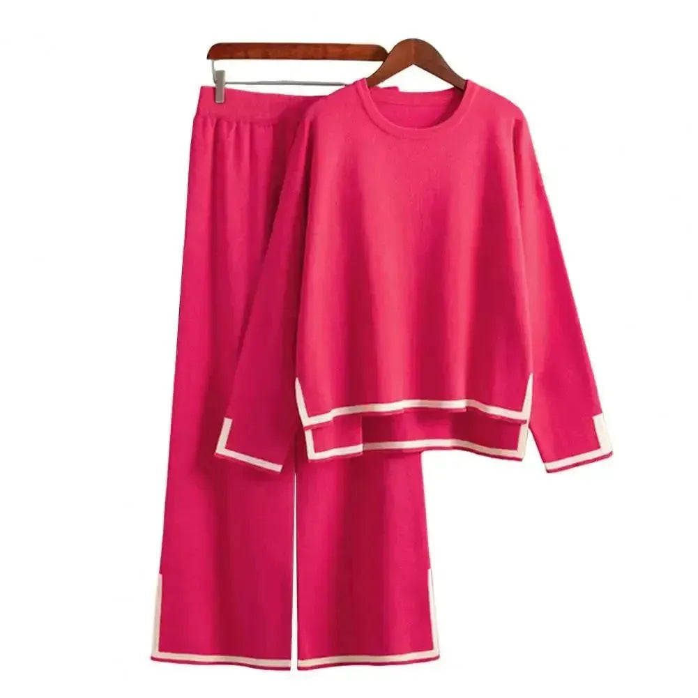 Women's Colorblock Lounge Two Piece Set - Soft & Comfortable Loungewear for Relaxing at Home, Yoga, or Travel