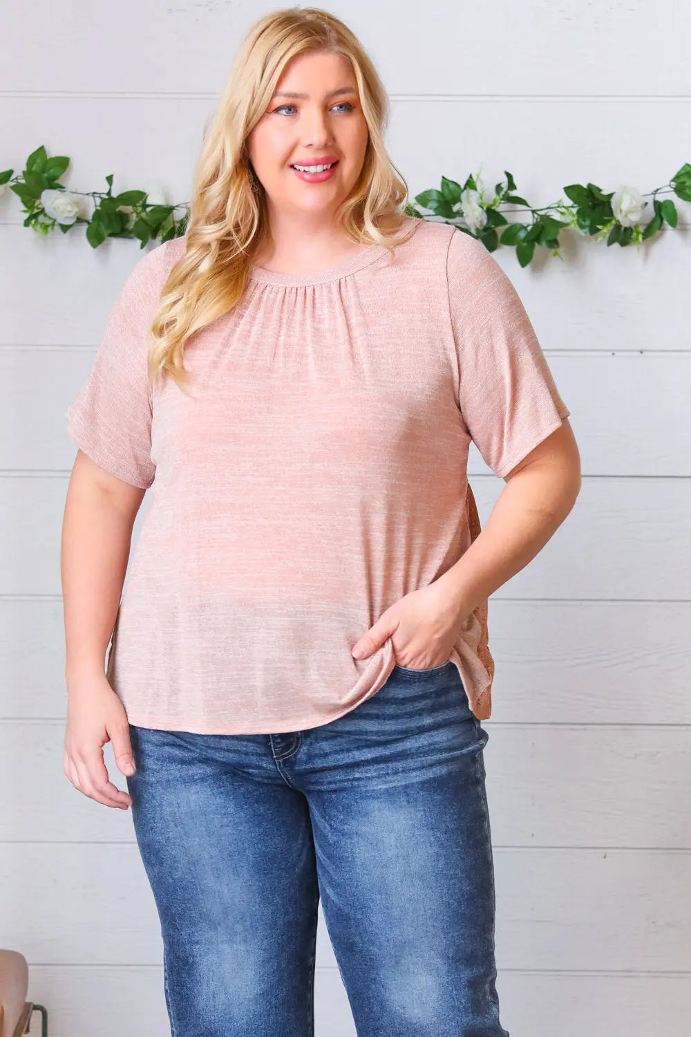 Elegant Mauve Tie Back Crinkle Floral Blouse for Women | Summer Boho Chic Tunic Top | Perfect for Beach Vacations & Date Nights