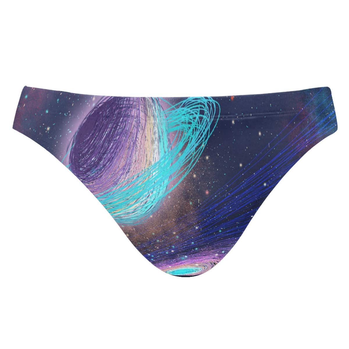 Stylish Men's Swimwear - Space Planet Print Bikini Briefs for Summer Beach, Pool Party & Vacation | Trendy Swim Trunks for Men 20s 30s 40s | Comfortable & Sexy Swim Shorts