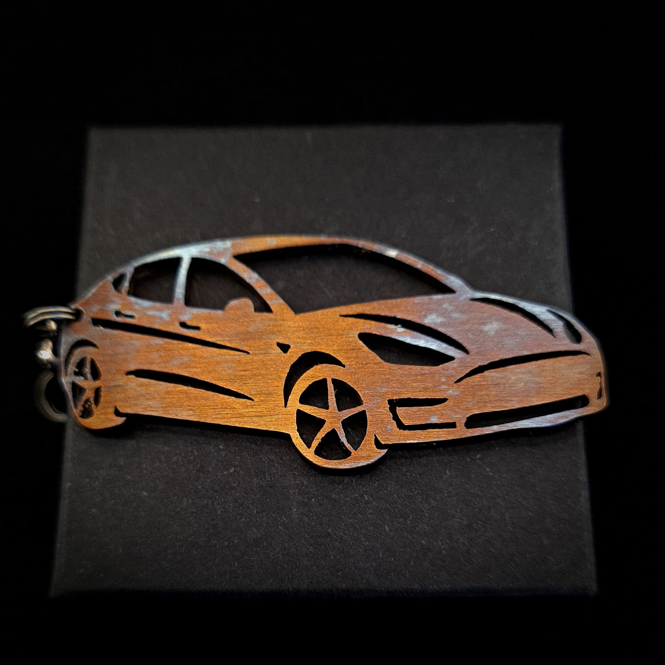 Handmade Tesla Model 3 Keychain - Stainless Steel, Titanium & Blued Options - Durable Car Accessories for Tesla Owners | Perfect Gift for Car Enthusiasts & Everyday Use