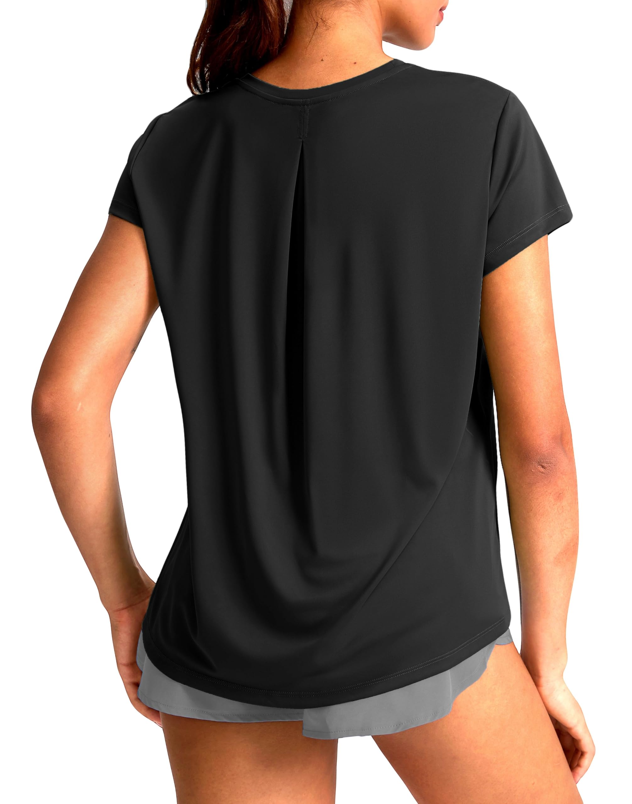 Women's Loose Fit Short Sleeve Workout Tops - Breathable Yoga T-Shirts for Running & Athletic Activities | Sun Protection Activewear for Gym, Outdoor Sports & Summer Fitness