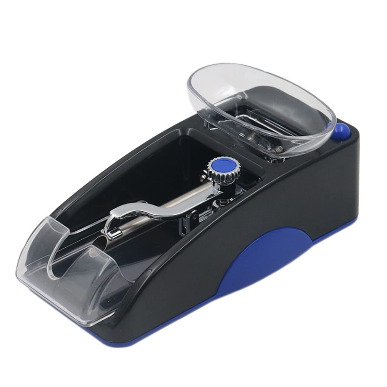 Electric Automatic Tobacco Roller Machine - Portable Herbal Cigarette Maker with Injector Function | Perfect for Home Use, Travel & DIY Cigarette Rolling (Blue)