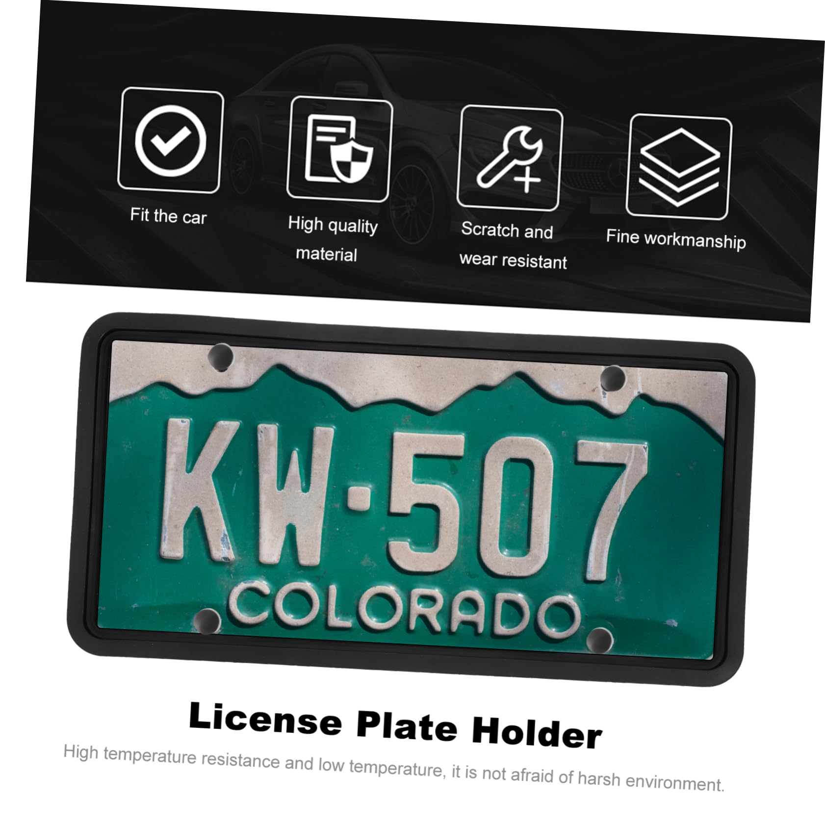Vaguelly 16-Piece Anti-Scratch License Plate Frame Set - Durable Car License Plate Holder & Mount for All Vehicles - Perfect for Car Accessories, Auto Detailing & Vehicle Protection