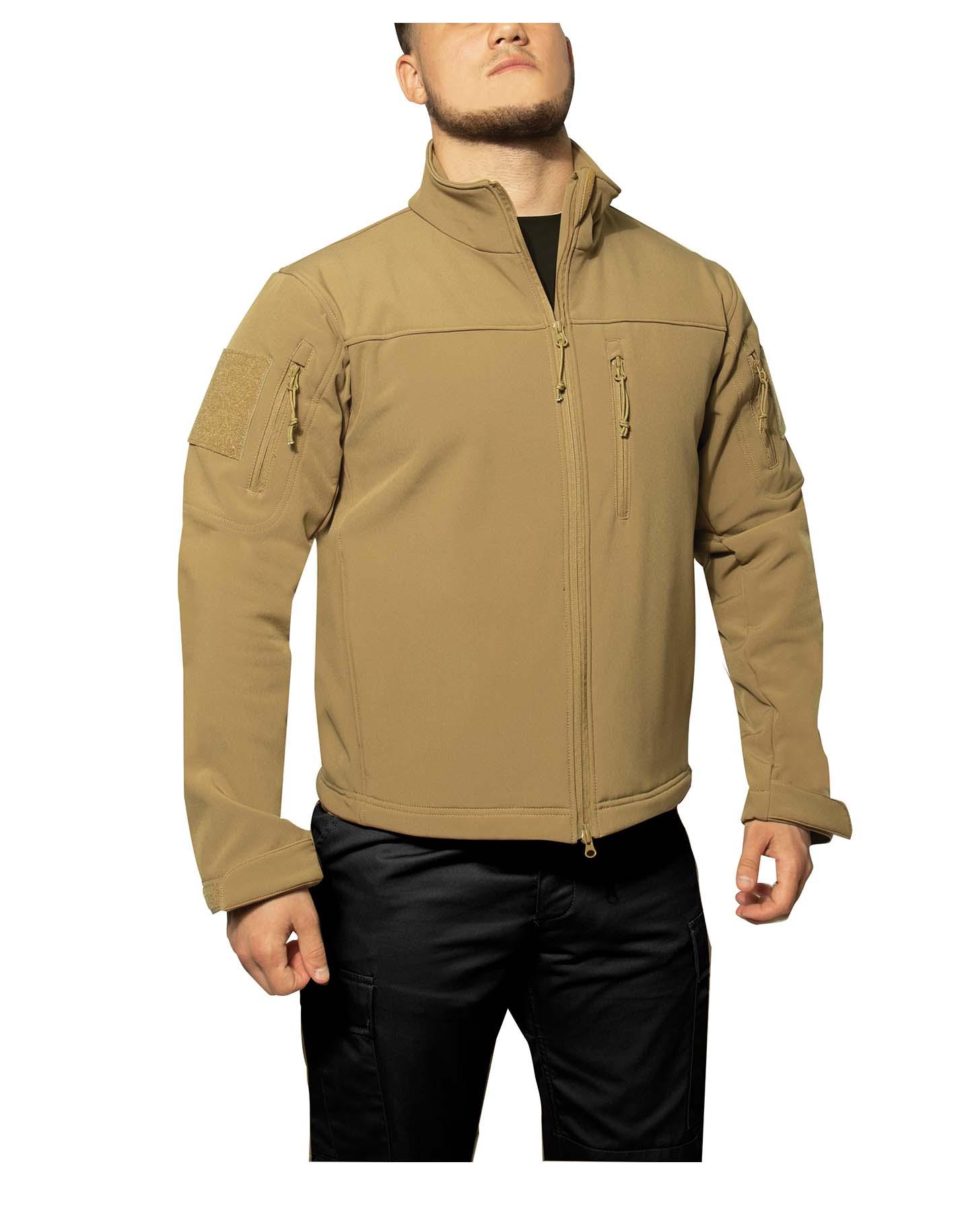 Rothco Men's Tactical Stealth Ops Soft Shell Jacket - Waterproof Windbreaker for Outdoor Hunting, Hiking & Military Use