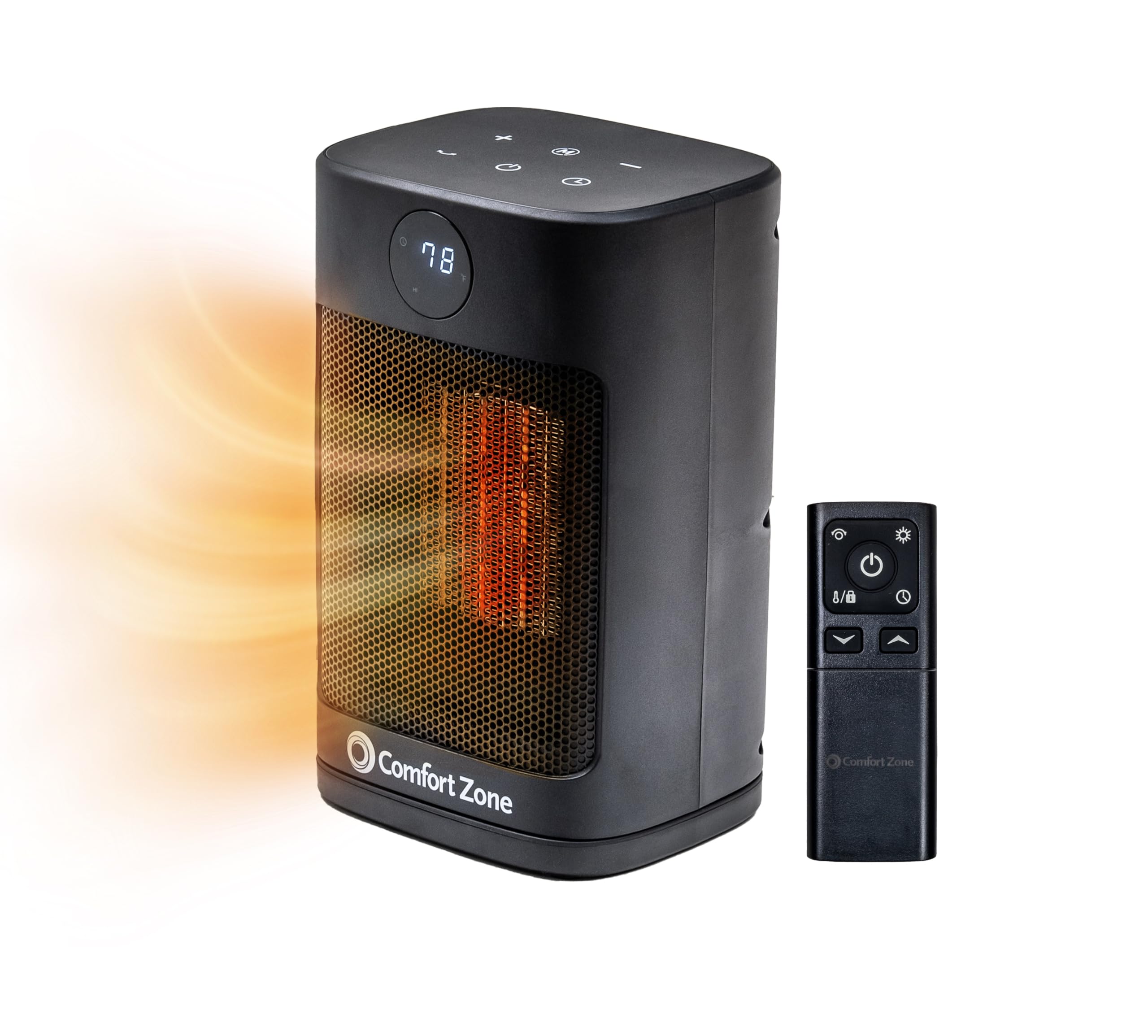 Portable Electric Space Heater with Thermostat & 12H Timer - Quiet Oscillating Indoor Heater for Bedroom & Office, Remote Control, Safe & Energy Efficient - Perfect for Winter Home & Workspace Warmth