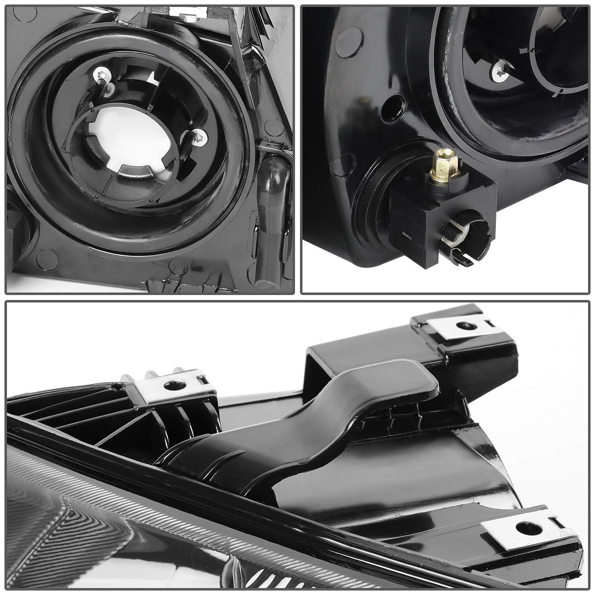 DNA MOTORING HL-OH-DOC01-SM-CL1 Smoked Lens Clear Corner Headlights Pair - Compatible with 2001-2007 Dodge Grand Caravan & Chrysler Town & Country - Replacement for Foggy/Broken Headlights - Enhanced Night Driving Safety