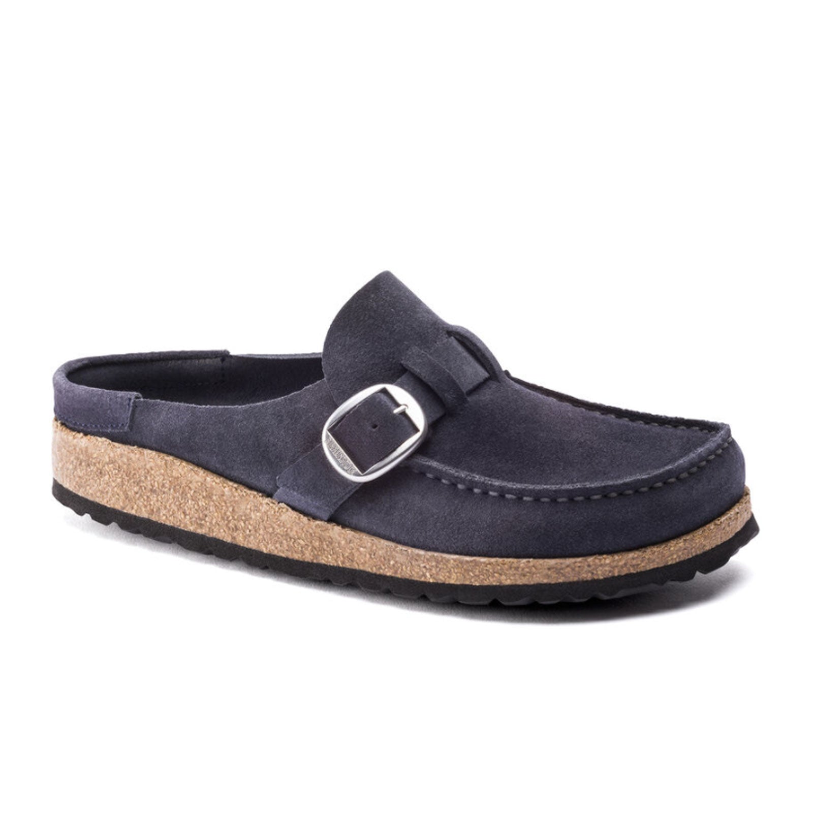 Birkenstock Buckley Narrow Clog for Women - Navy Suede Leather Comfortable Slip-On Shoes | Perfect for Casual Wear, Nursing, and Indoor/Outdoor Use