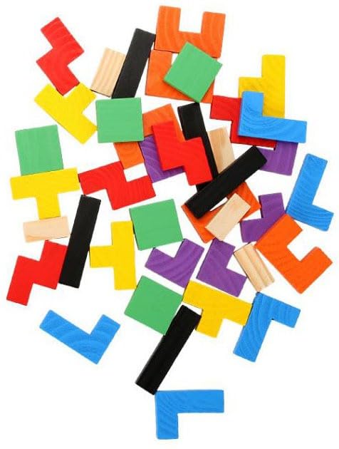 Besite Toys Wooden Jigsaw Puzzle - 40 Piece STEM Learning Game for Kids Ages 2+ | Educational Tangram Brain Teaser & Intelligence Building Toy | Perfect for Preschool Learning, Birthday Gifts & Family Game Night