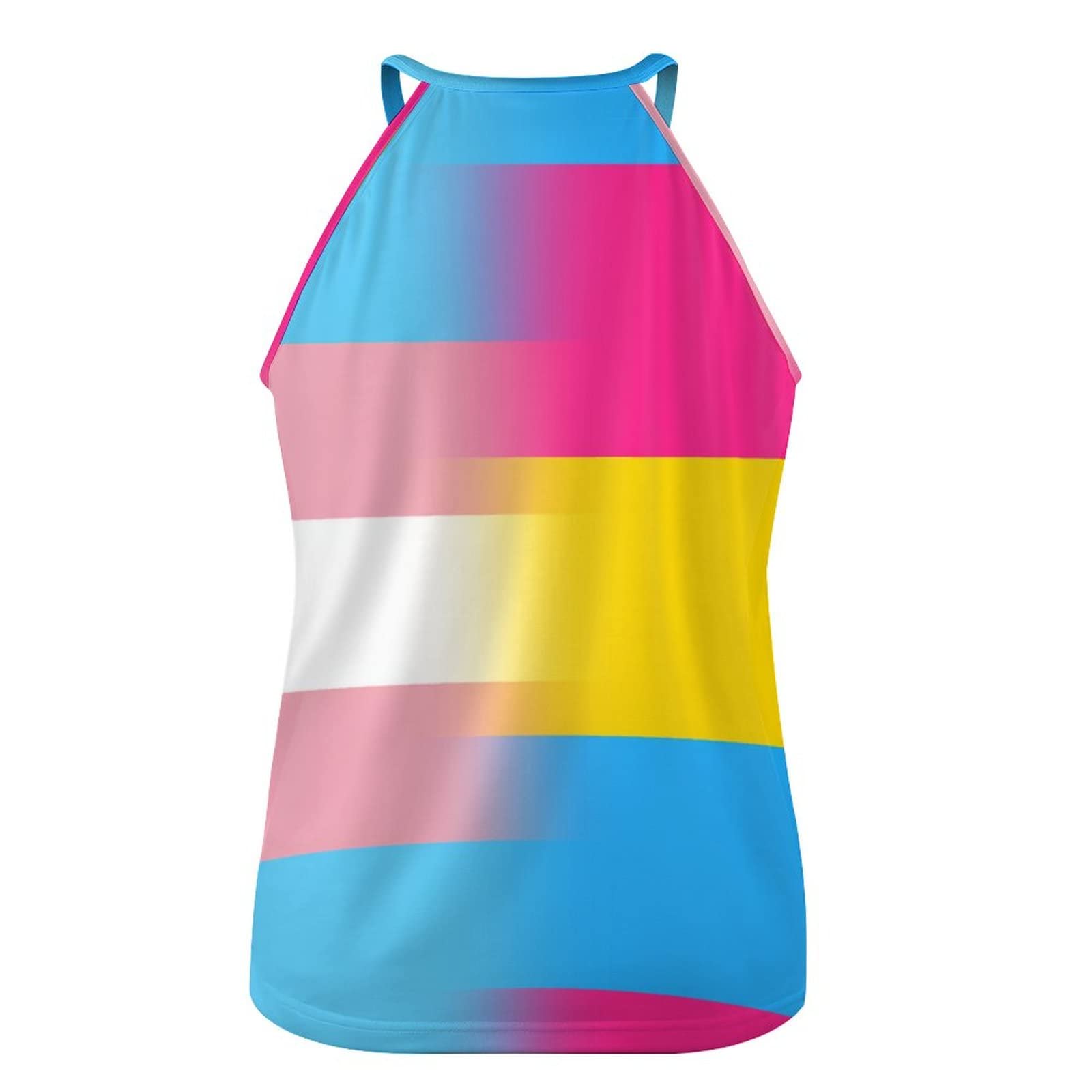 Transgender Pansexuality Pride Flag Tank Top for Women - Sleeveless Tunic Tee Shirt | LGBTQ+ Pride Apparel for Parades, Festivals & Daily Wear
