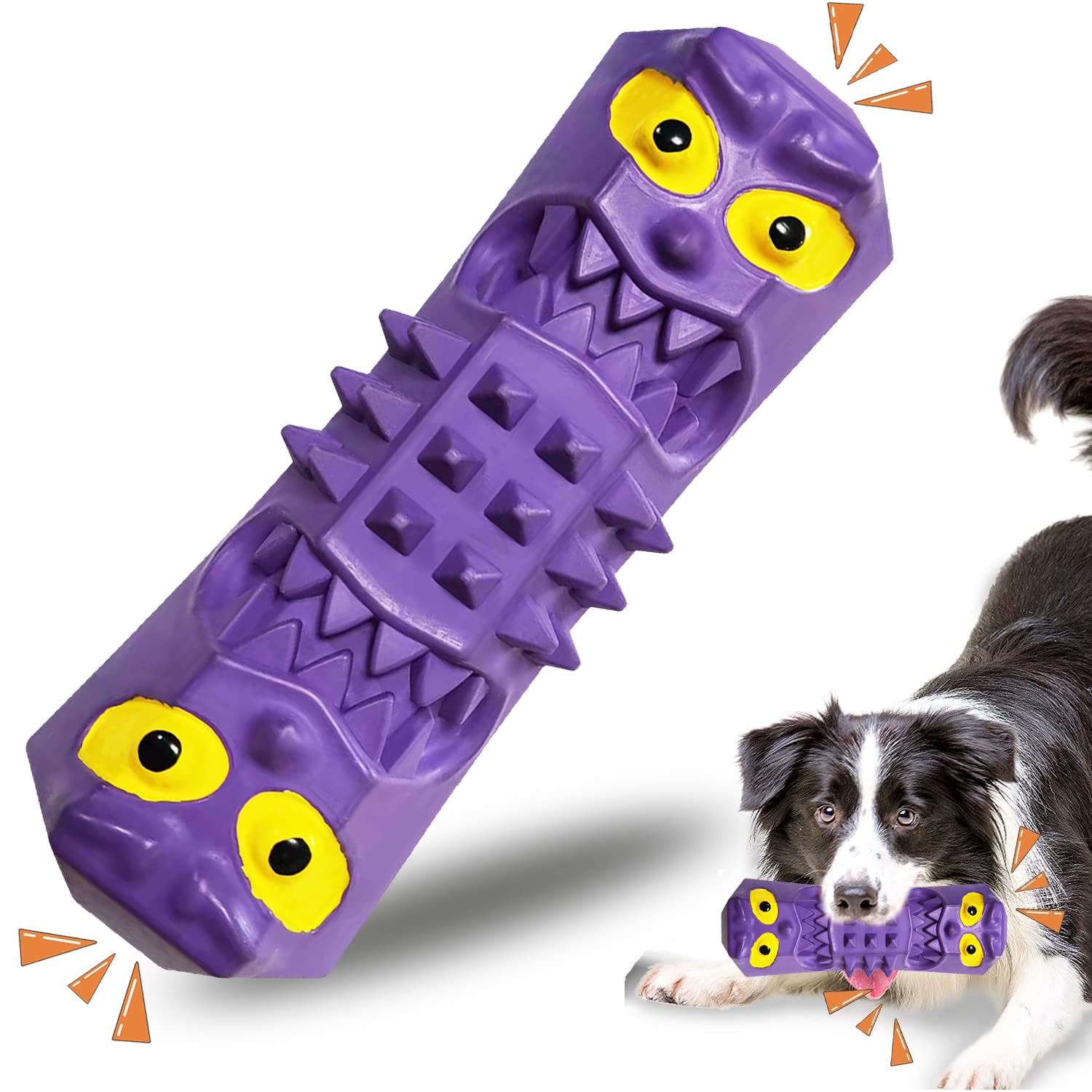 Durable Dog Toys for Aggressive Chewers - Interactive Chew Toys for Small, Medium & Large Dogs - Tough & Long-Lasting Pet Gifts (Purple) - Perfect for Playtime, Training & Anxiety Relief