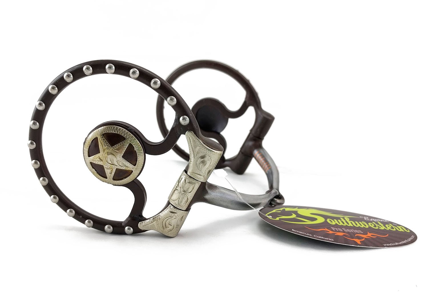 Texas Star Western D-Ring Snaffle Bits for Horses - Sweet Iron Mouthpiece for Training & Riding - Perfect for Trail, Ranch & Show Horses